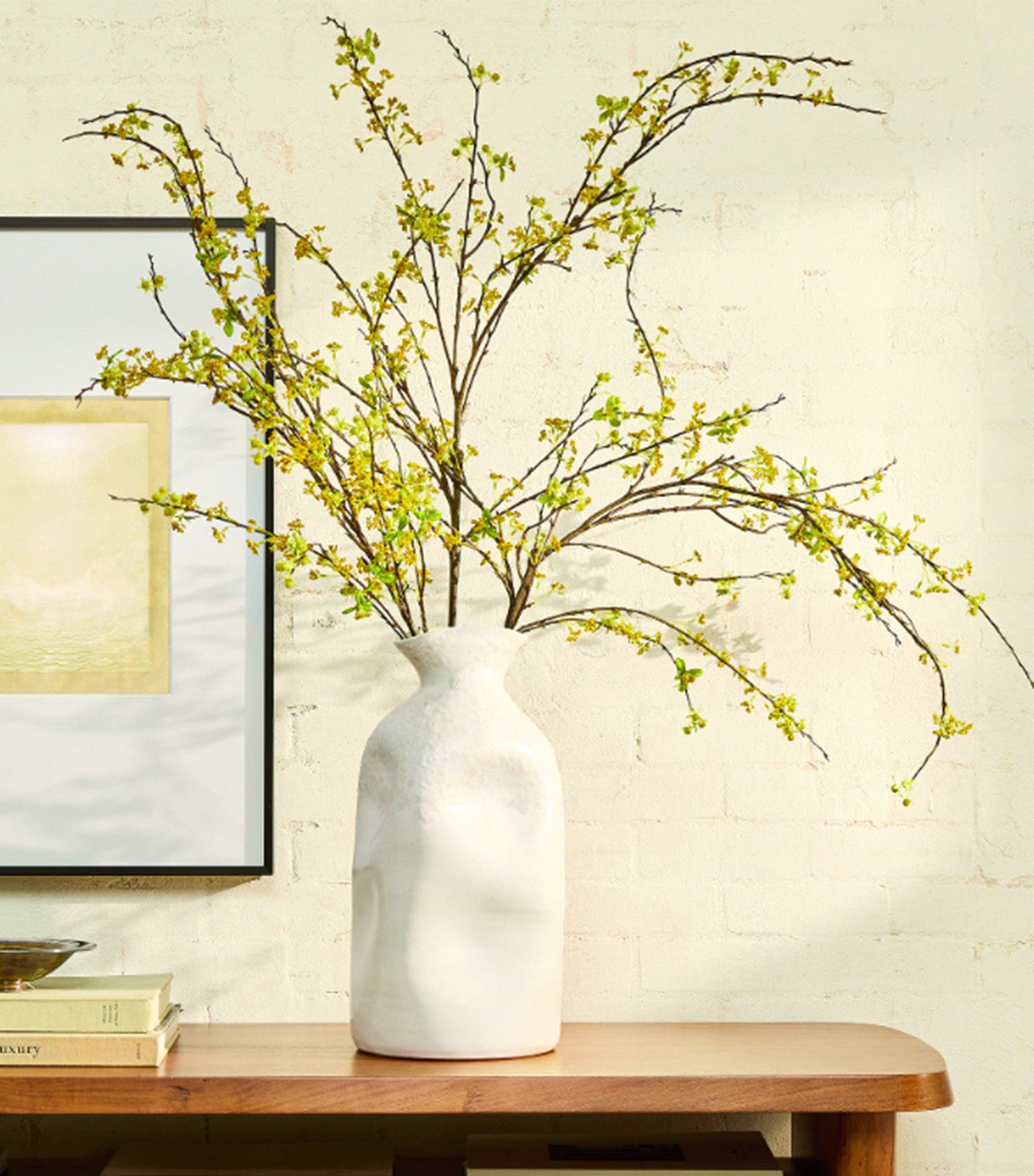 Faux Beaded Branch Yellow Multi