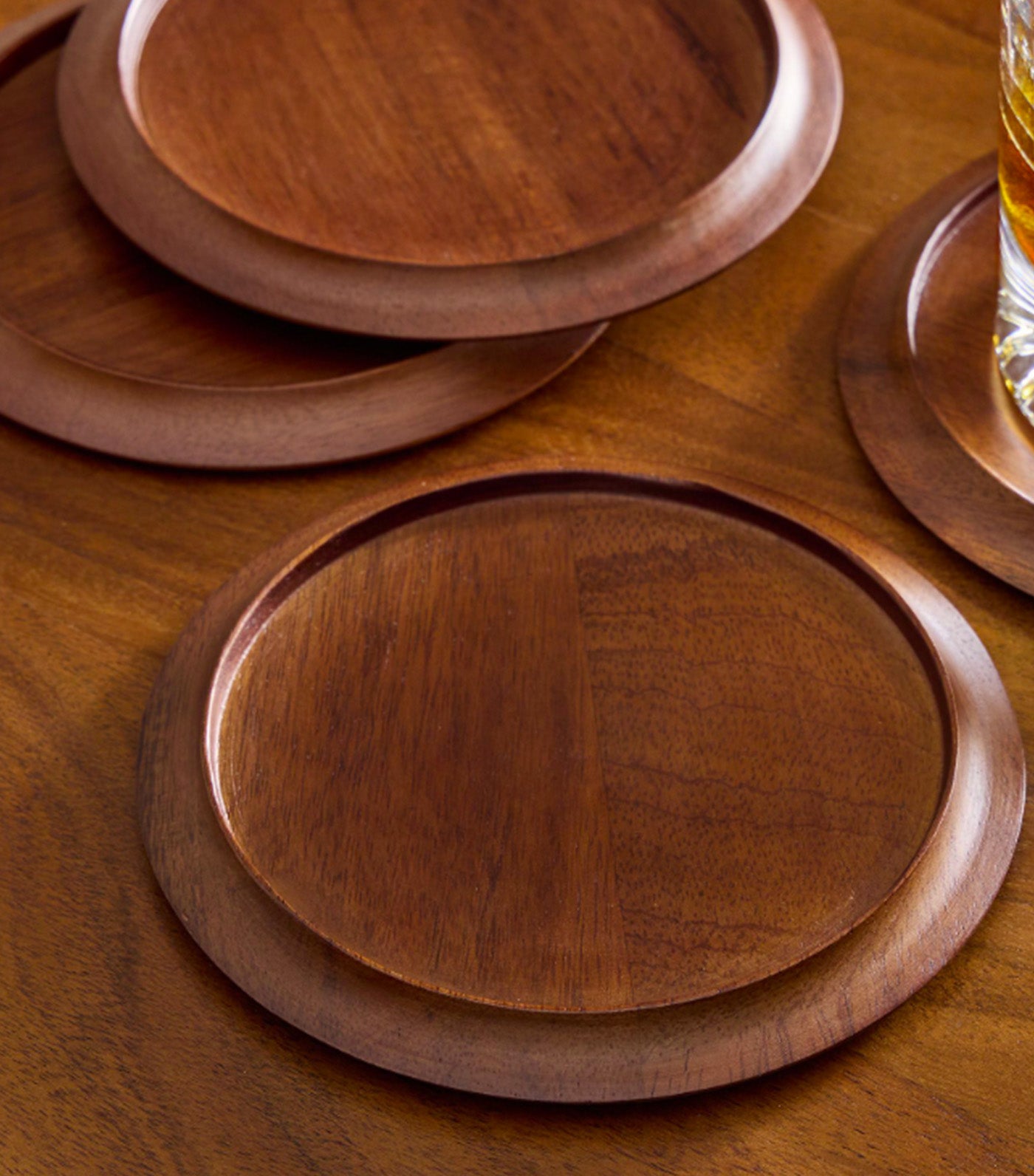 Bodin Wood Coaster Set Walnut