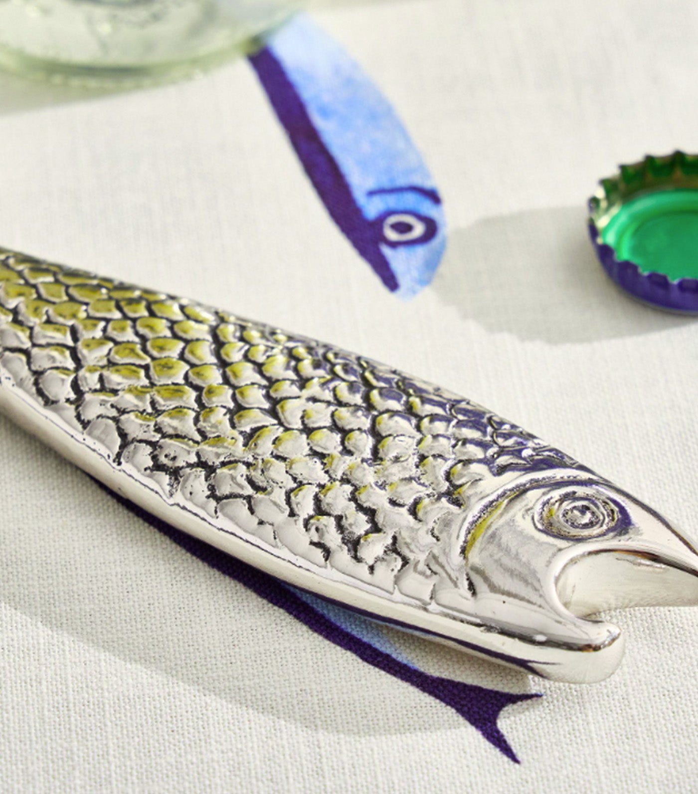 Sardine Metal Bottle Opener Silver