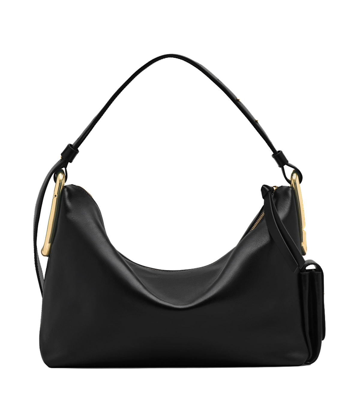 Juliette Leather Hobo Bag Black