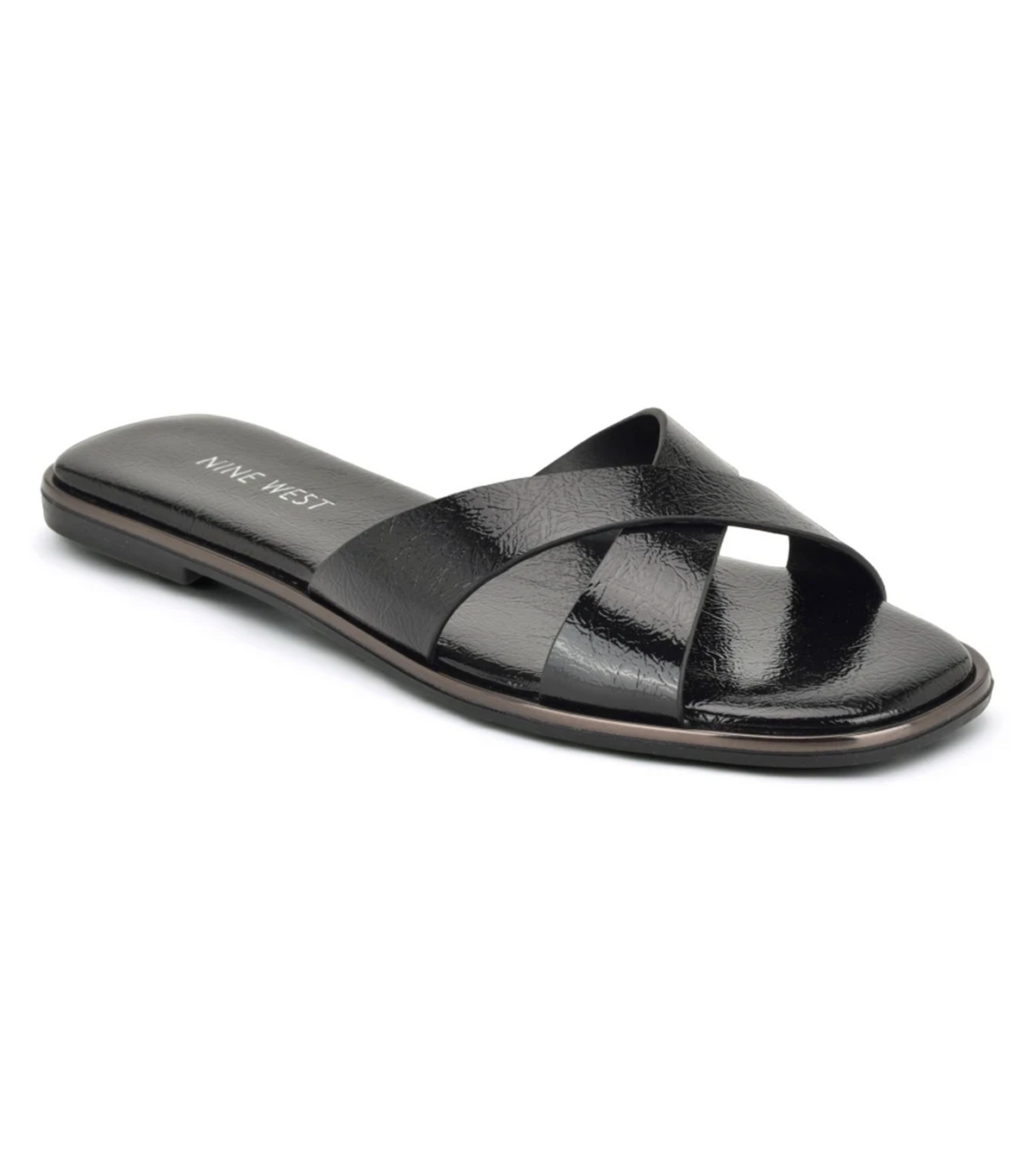 Edeny Flat Slide Sandal Black