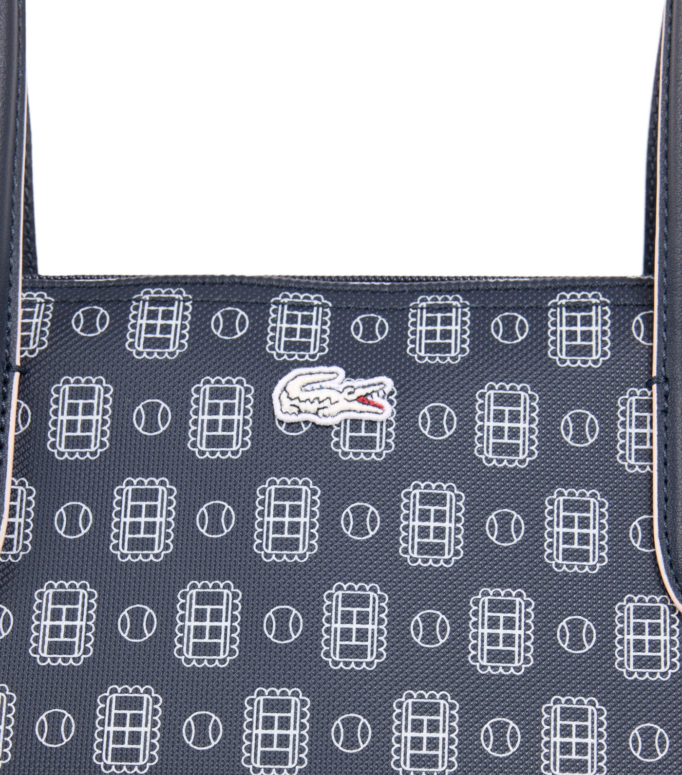 Large L.12.12 Concept Print Tote Marine Sombre Farine
