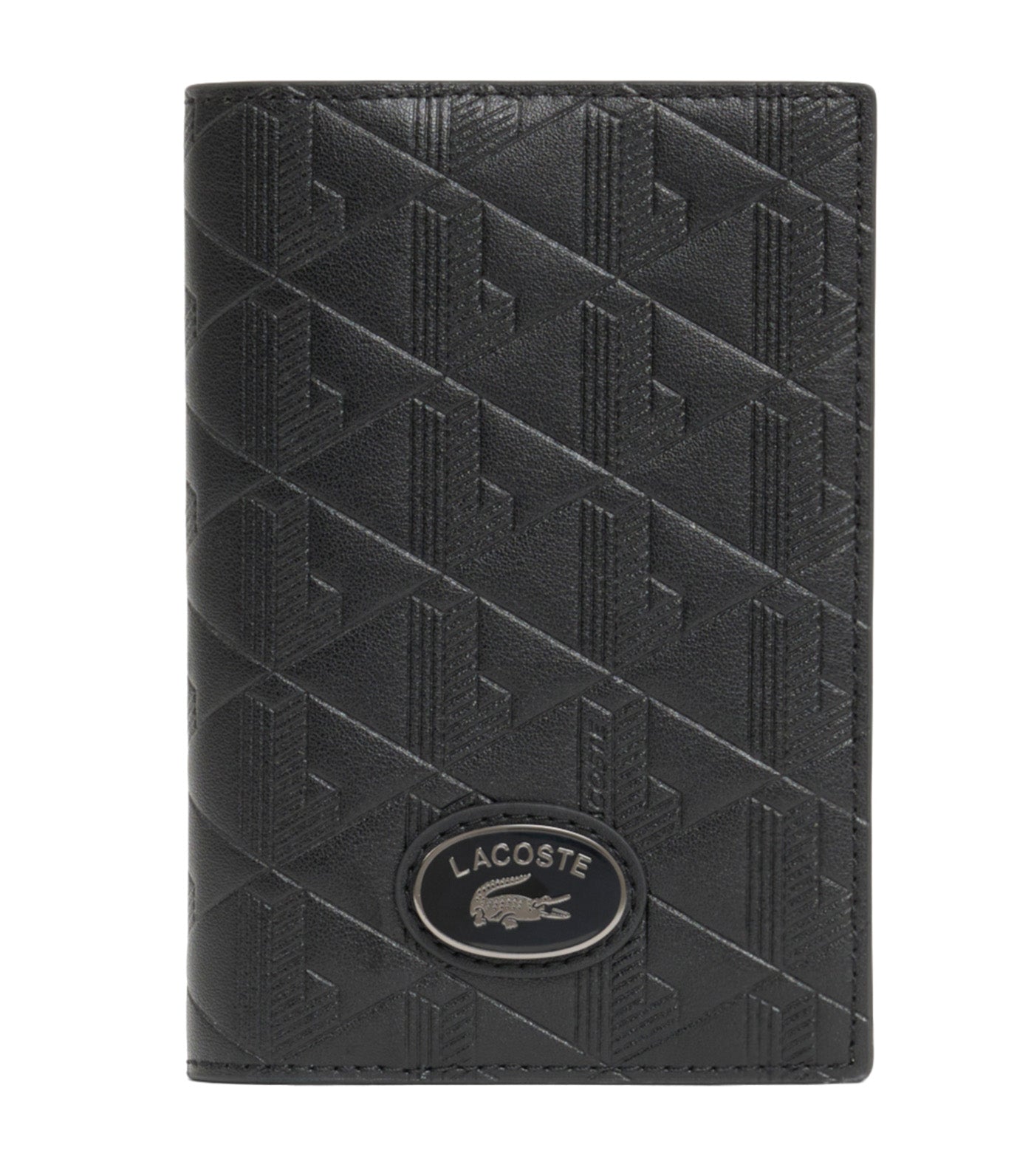 Monogram Leather Passport Cover Noir