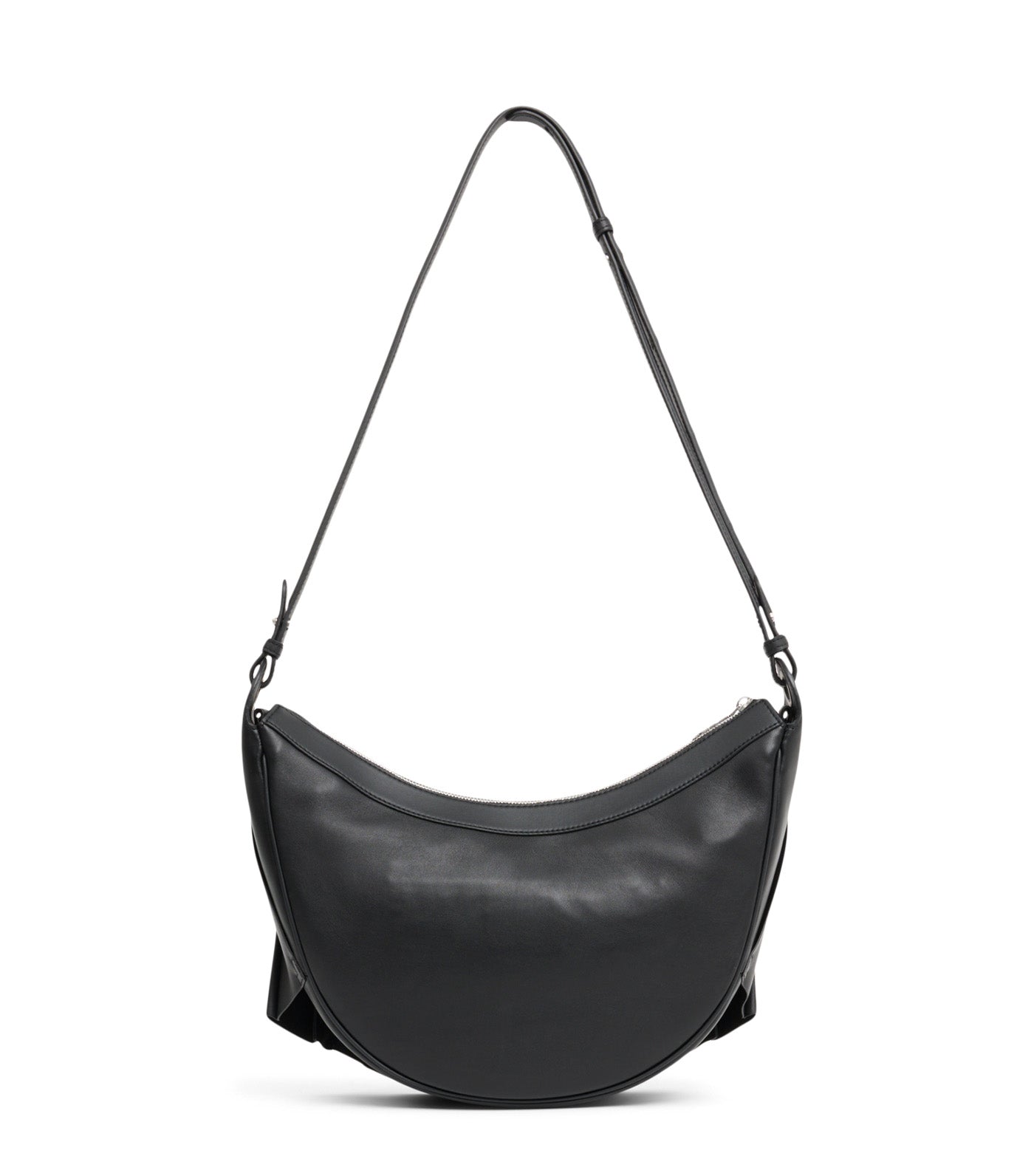 Medium Lenglen Leather Hobo Bag Noir