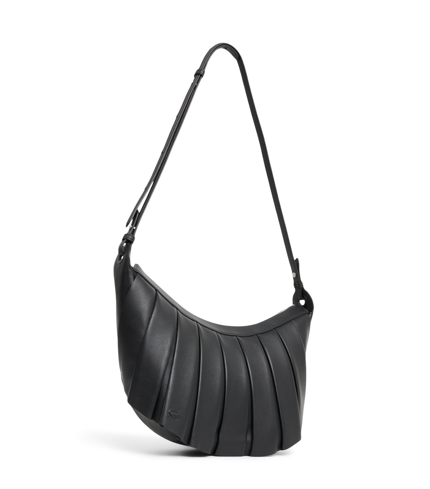 Medium Lenglen Leather Hobo Bag Noir