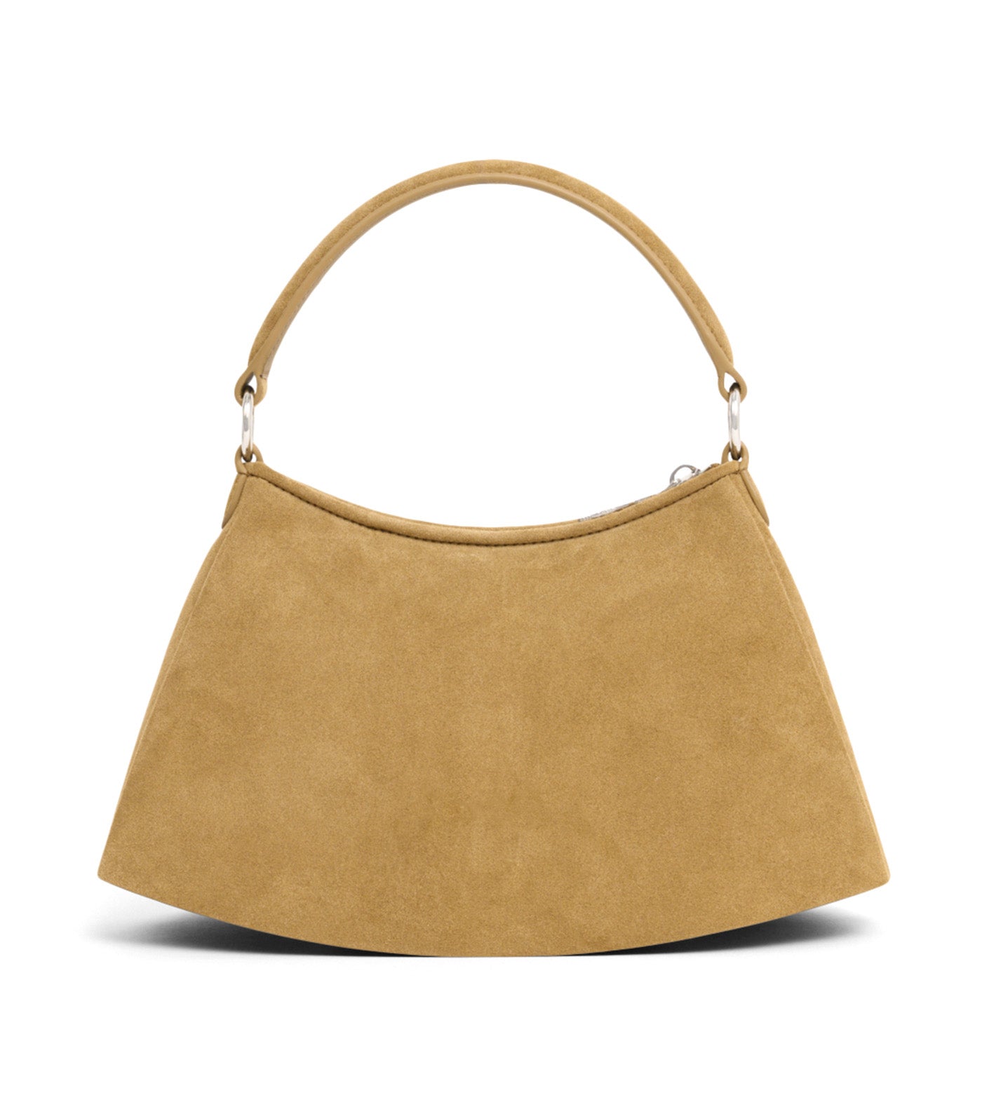 Small Lenglen Suede Leather Purse Dark Beige