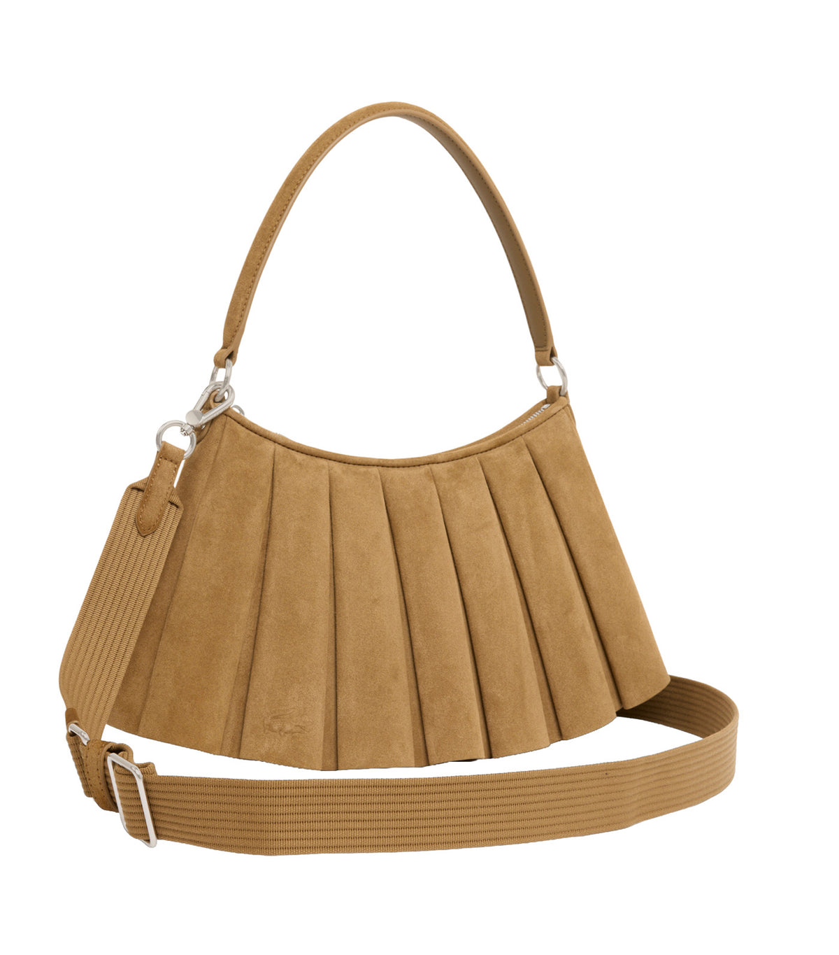 Medium Lenglen Suede Leather Purse Dark Beige