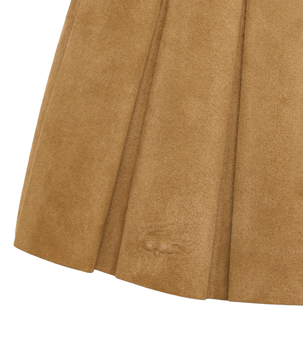 Medium Lenglen Suede Leather Purse Dark Beige