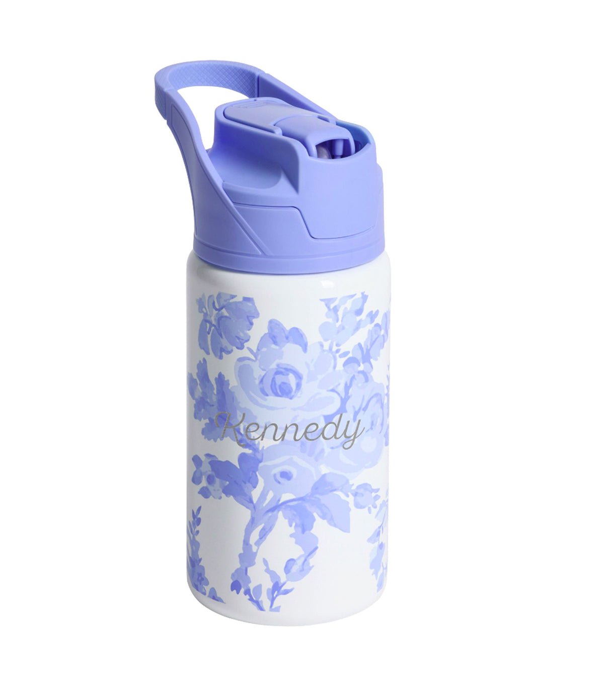 LoveShackFancy Blue Damask Floral Mackenzie Water Bottle Multi