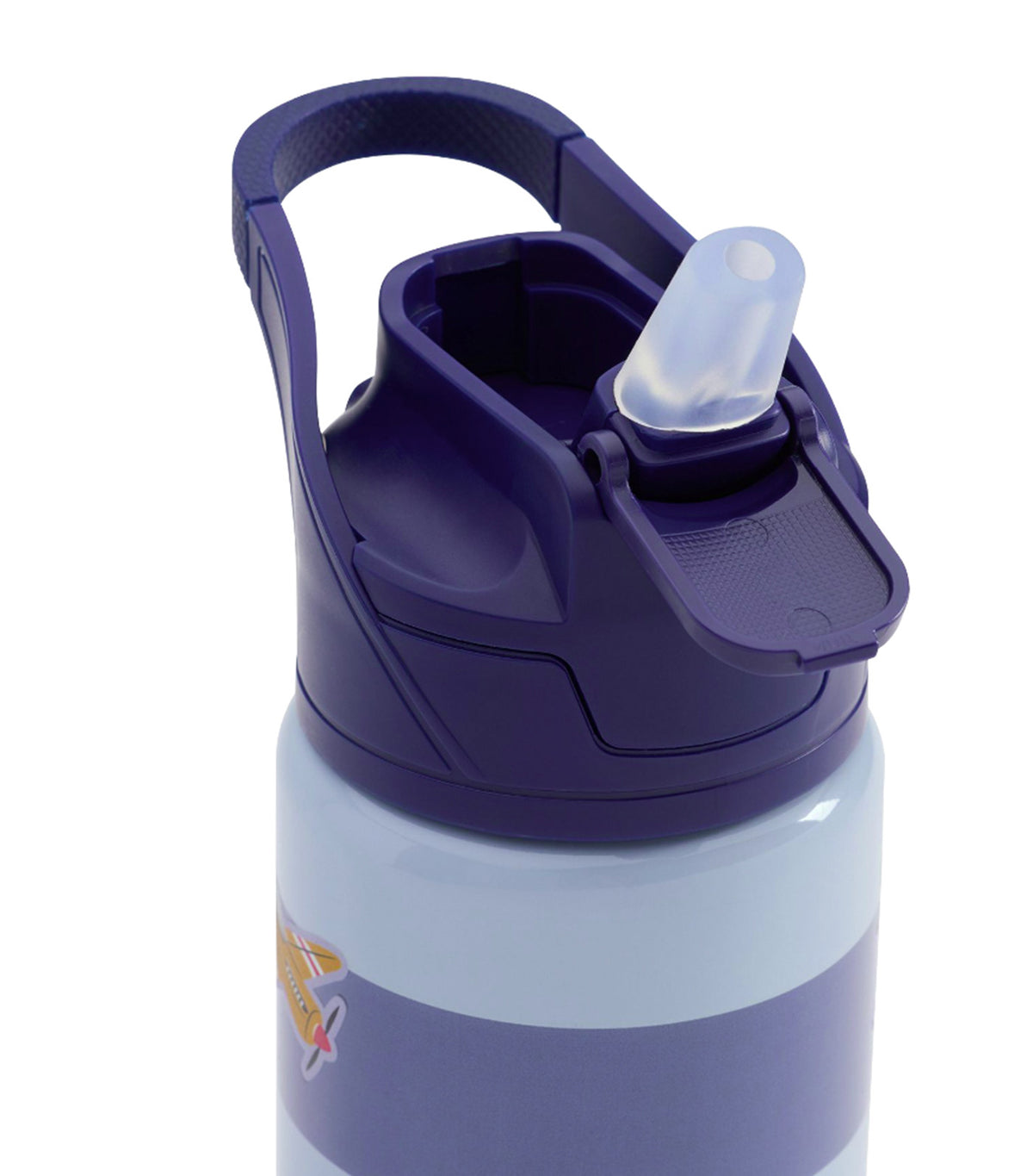 Chambray Stripe Airplanes Glow-in-The-Dark Mackenzie Water Bottle Multi