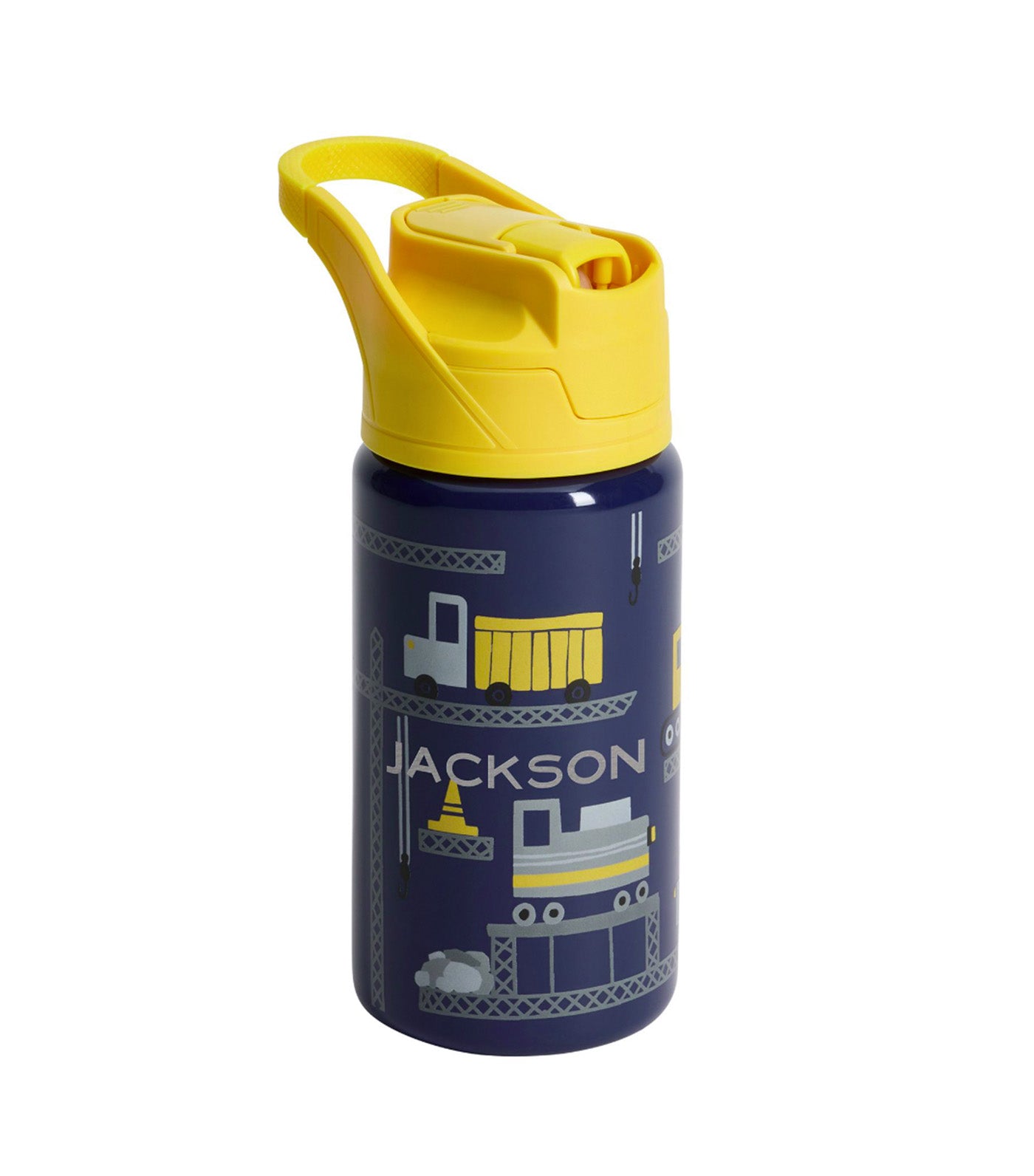 Glow-In-The-Dark Construction Mackenzie Water Bottle Navy