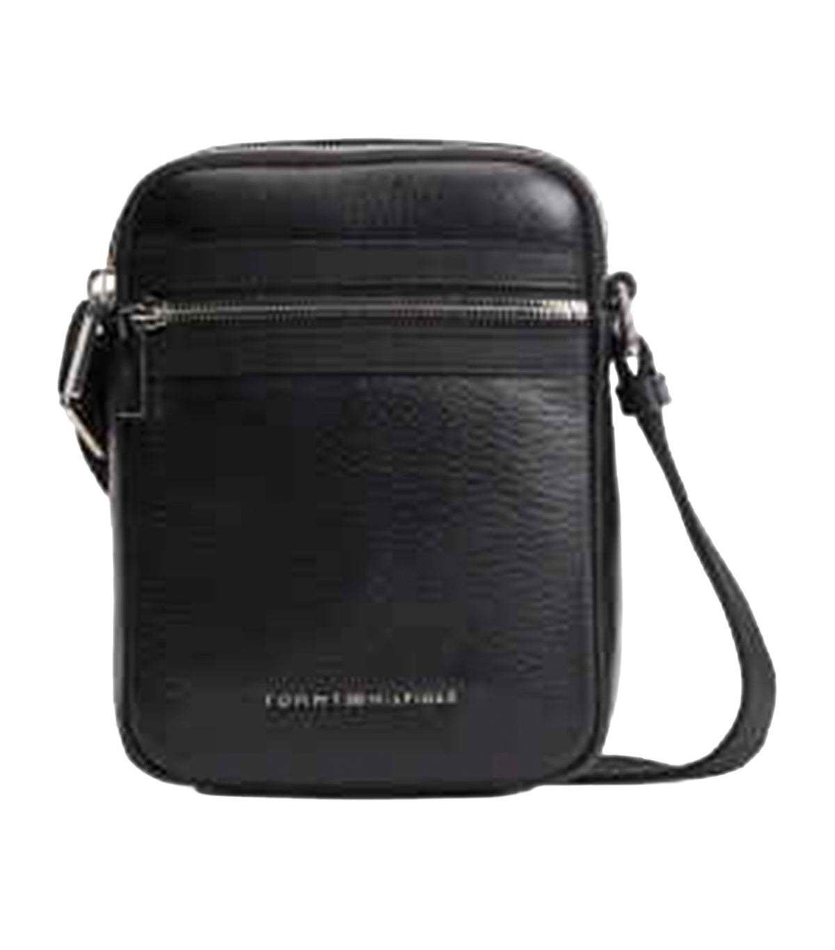 Men's Bus Leather Mini Reporter Bag Black