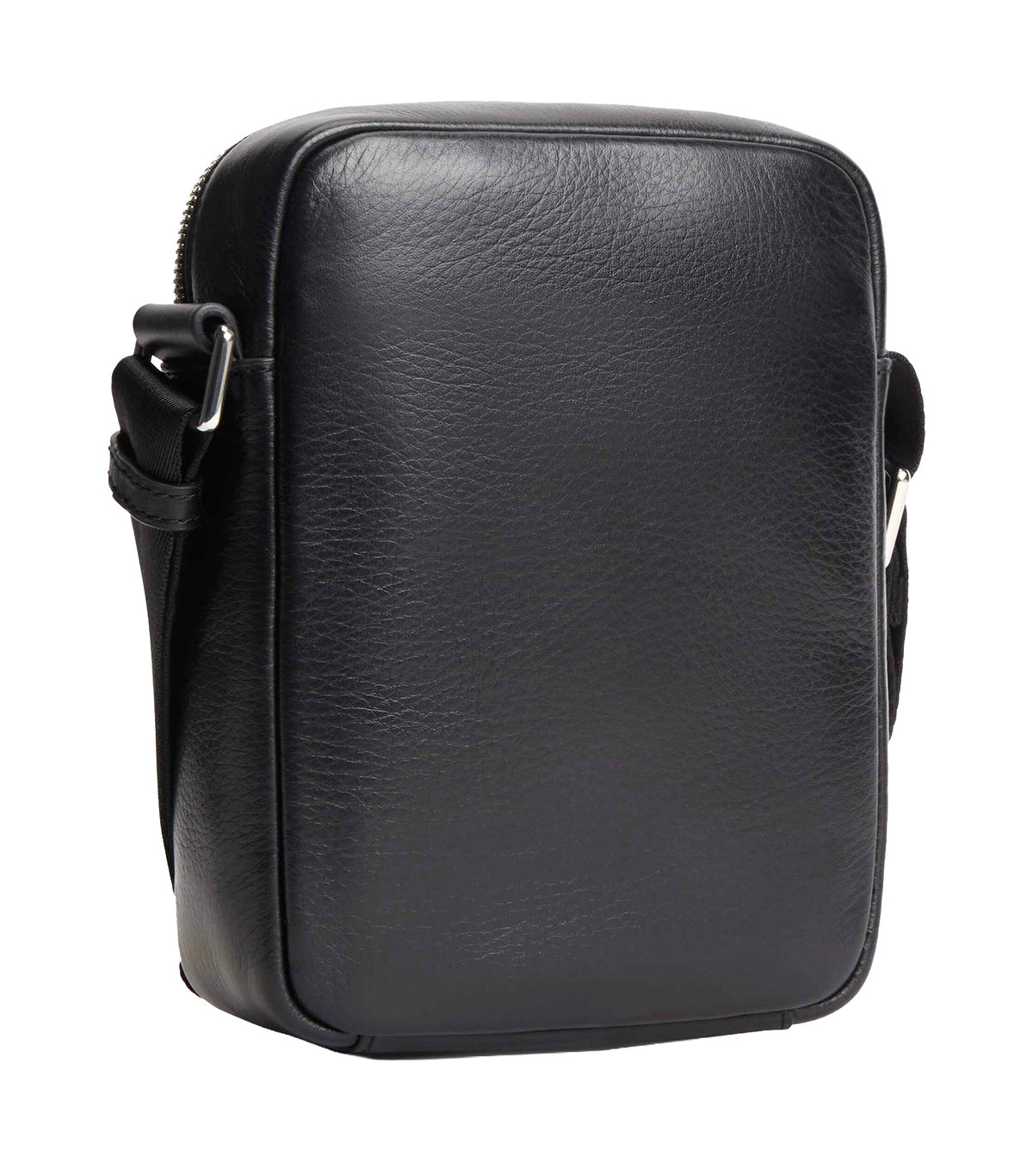Men's Bus Leather Mini Reporter Bag Black