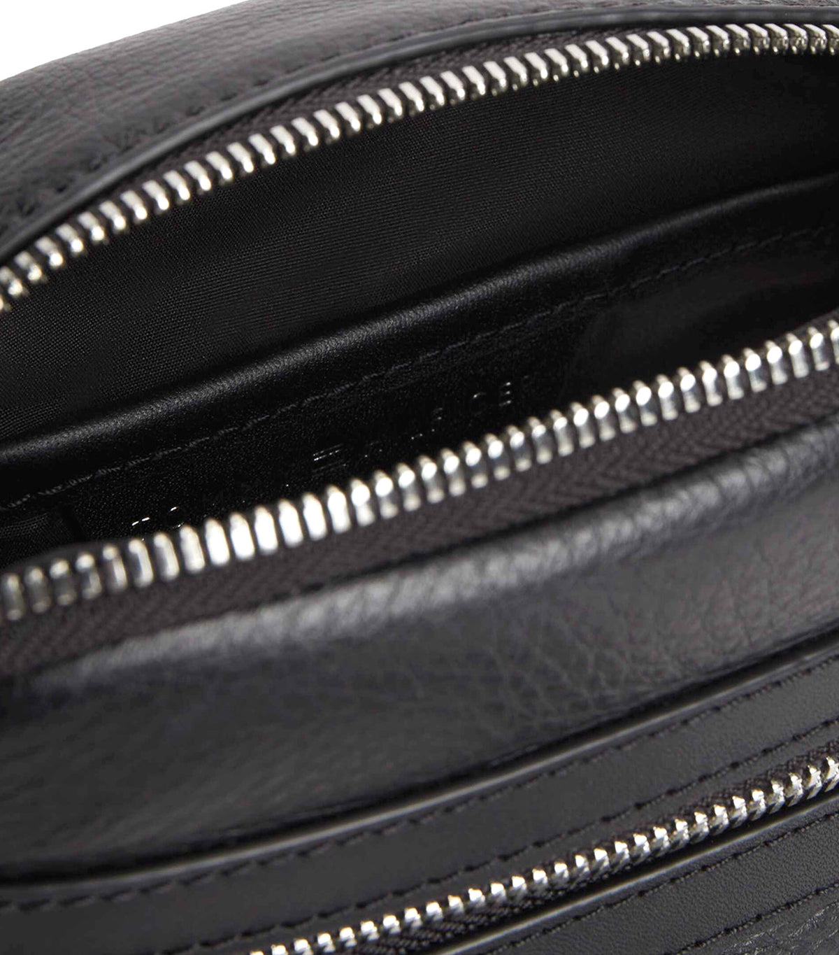 Men's Bus Leather Mini Reporter Bag Black