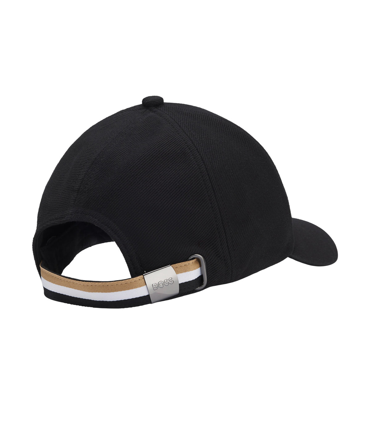 Cotton-Twill Cap with Double B Monogram Black