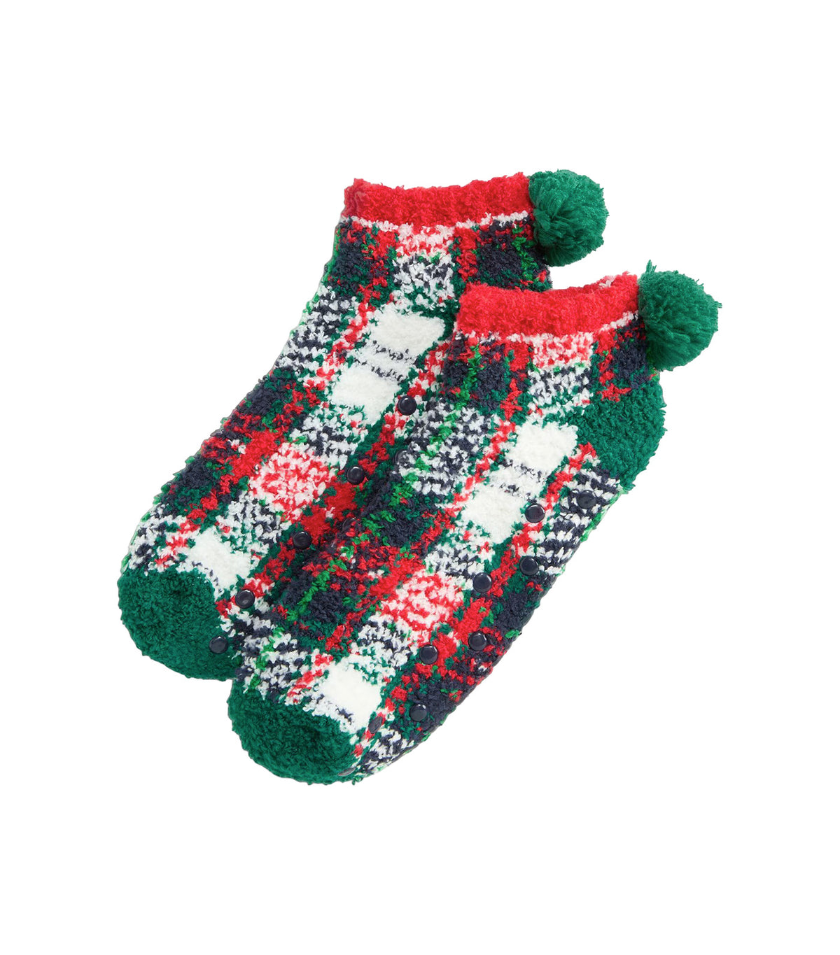 Cozy Ankle Socks for Women White Tartan