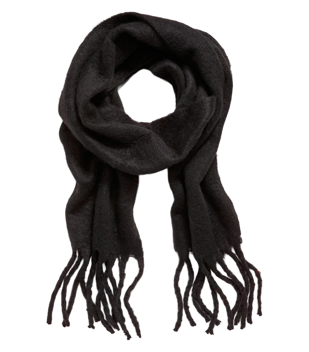 Fringed Scarf Black Jack