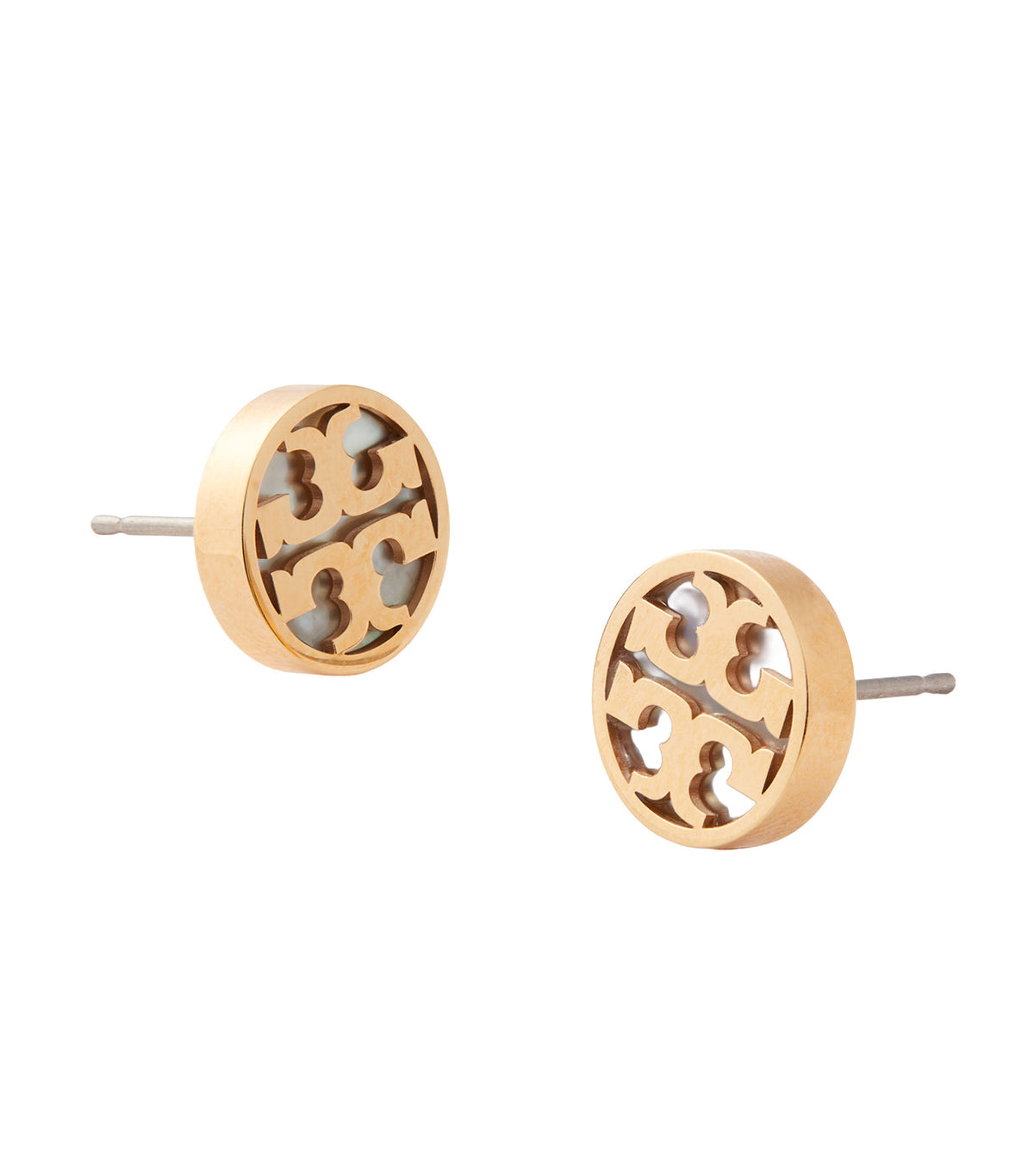 Icon Mother Of Pearl Circle Stud Earrings Tory Gold/Mother Of Pearl