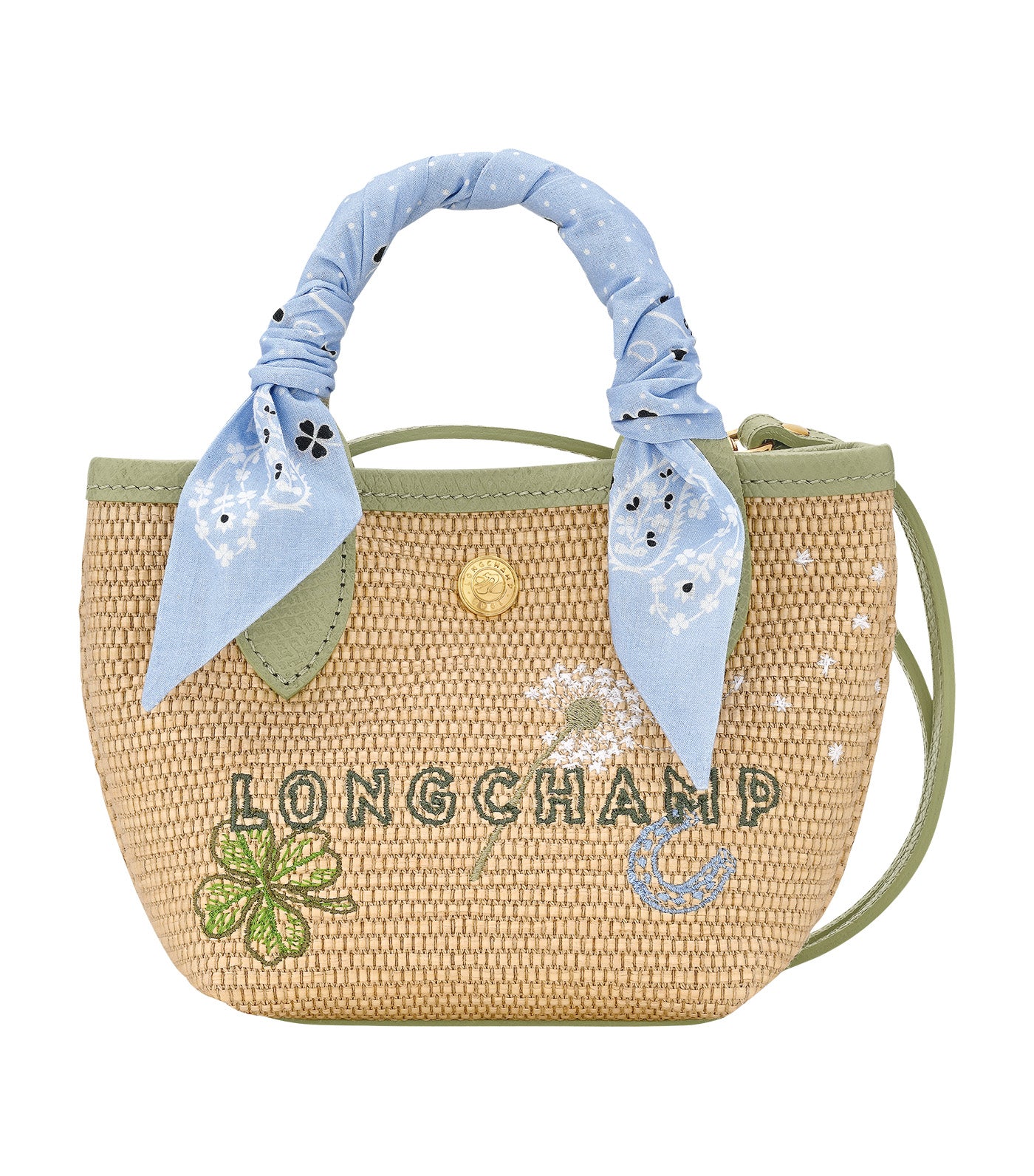 Le Pliage Collection Basket Bag XS Almond Green