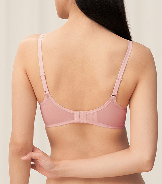 Invisible Inside-Out Non-Wired Padded Bra Pink