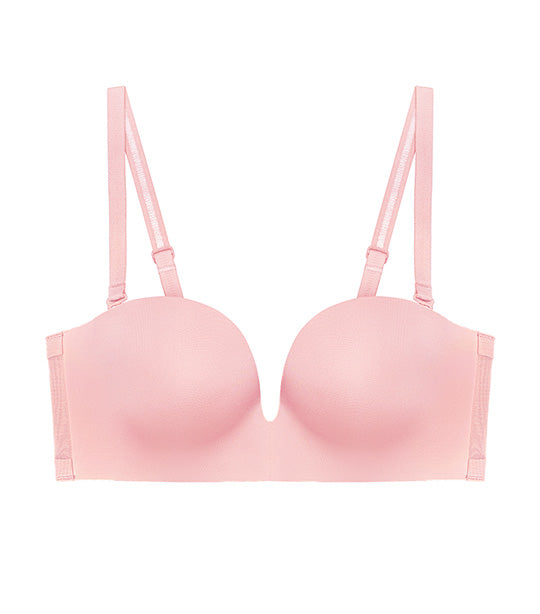 Invisible Inside-Out Non-Wired Detachable Bra Pink
