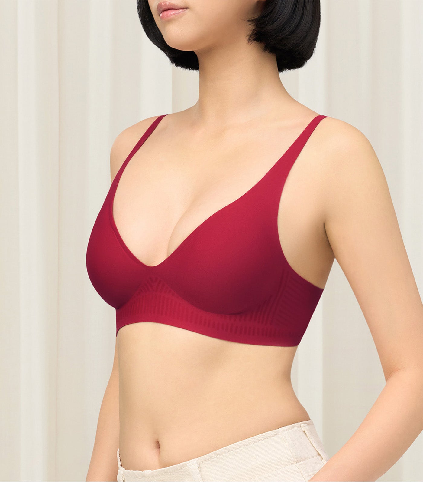 Zone Easy Non-Wired Padded Bra Red