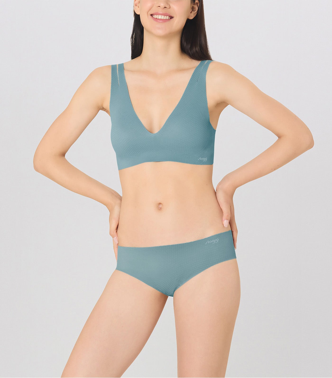 sloggi Zero Feel Flow Bralette Stone Gray