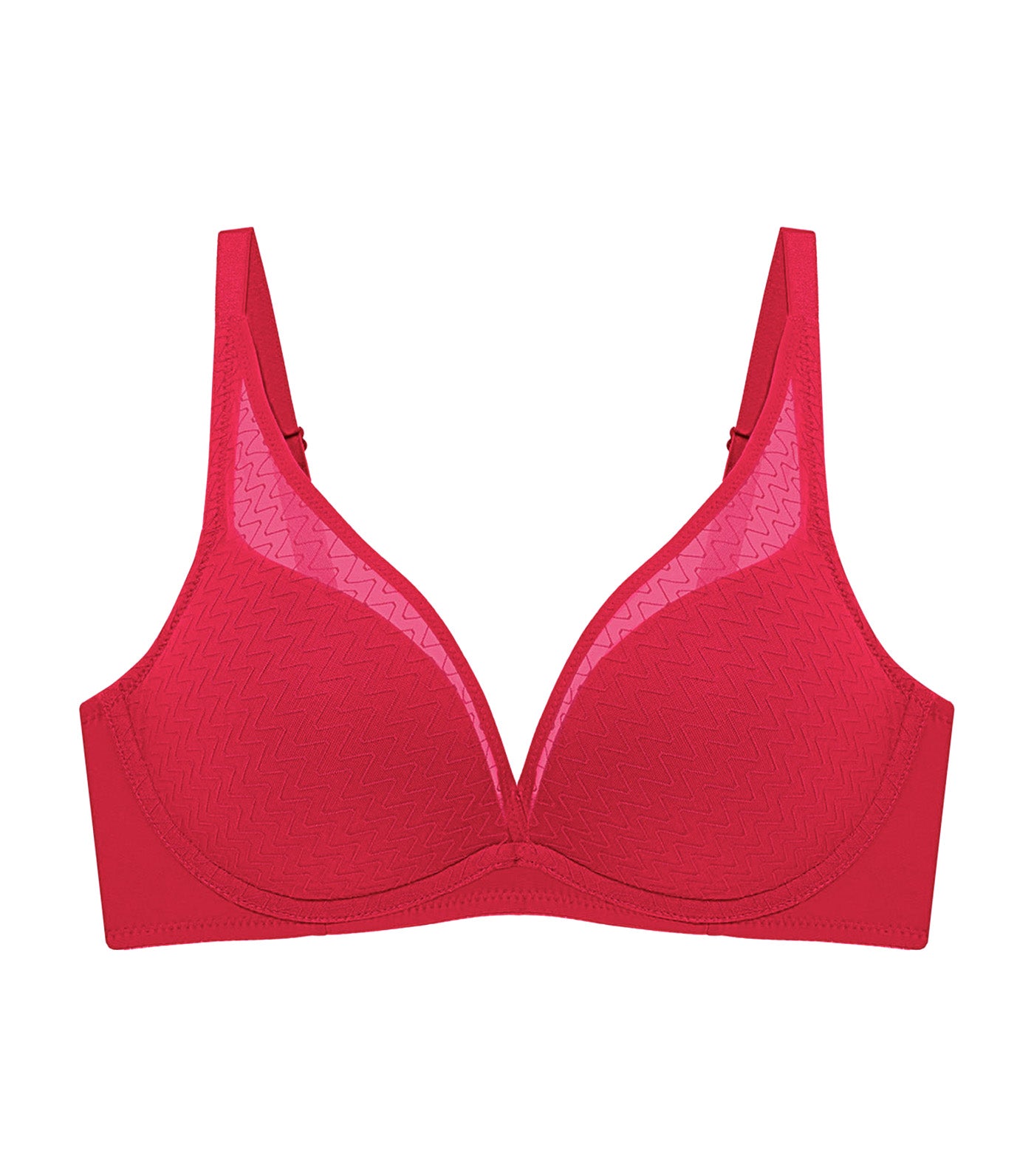 Triumph Simply Everyday Chic Non Wired Push Up Deep V Bra Red