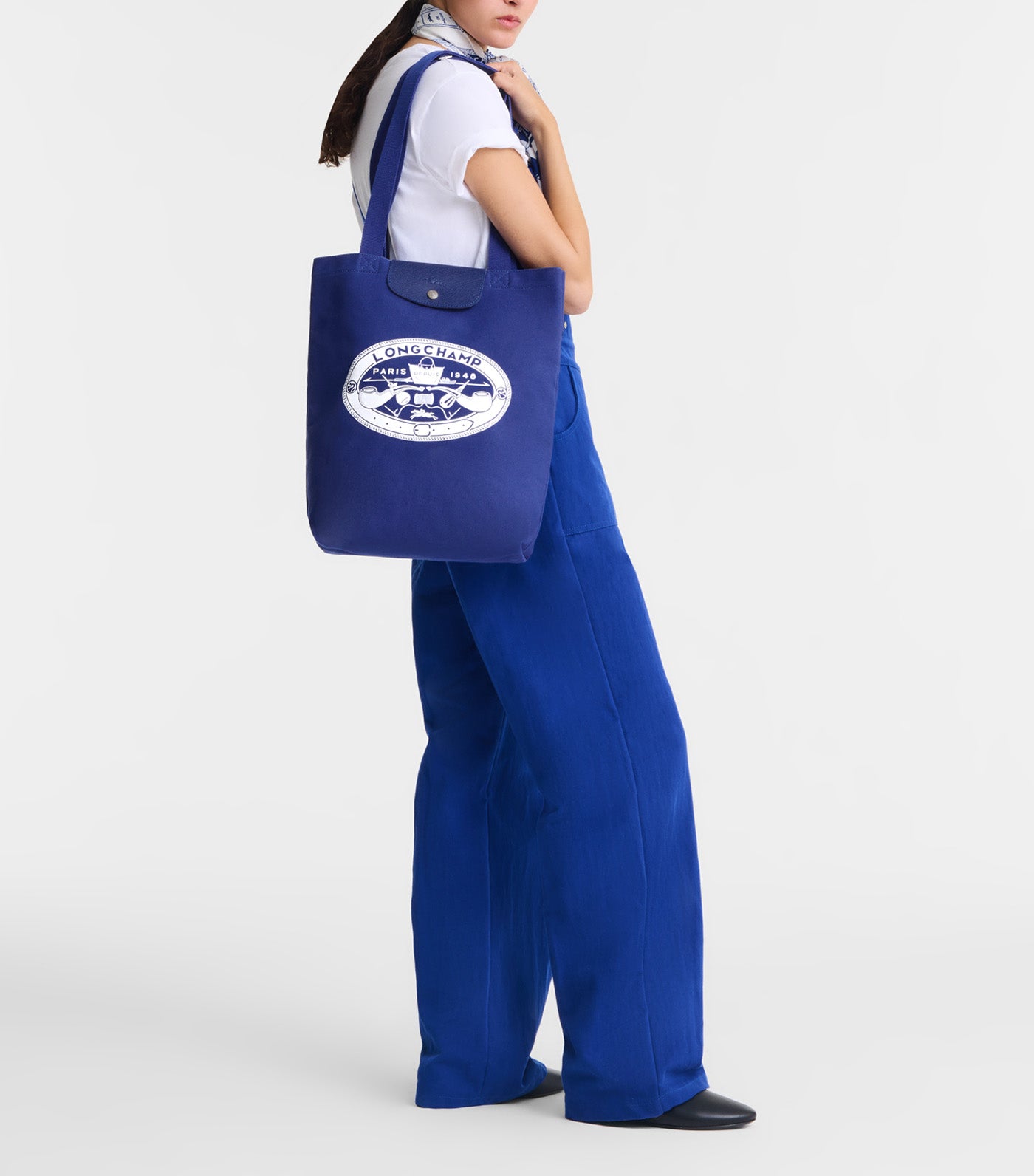 Le Pliage X Constantin Tote Bag M Cobalt