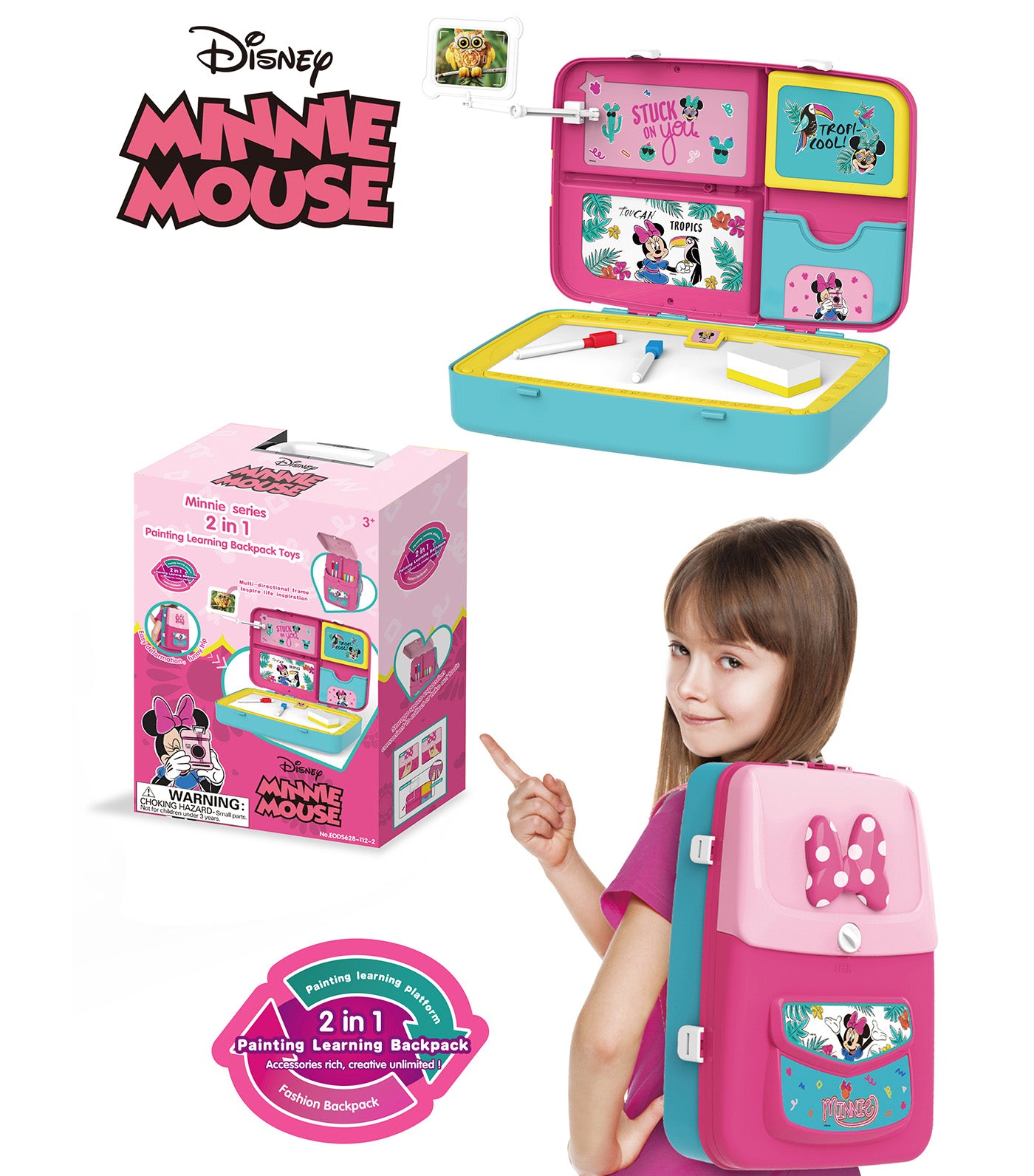 Minnie Drawing Backpack Set