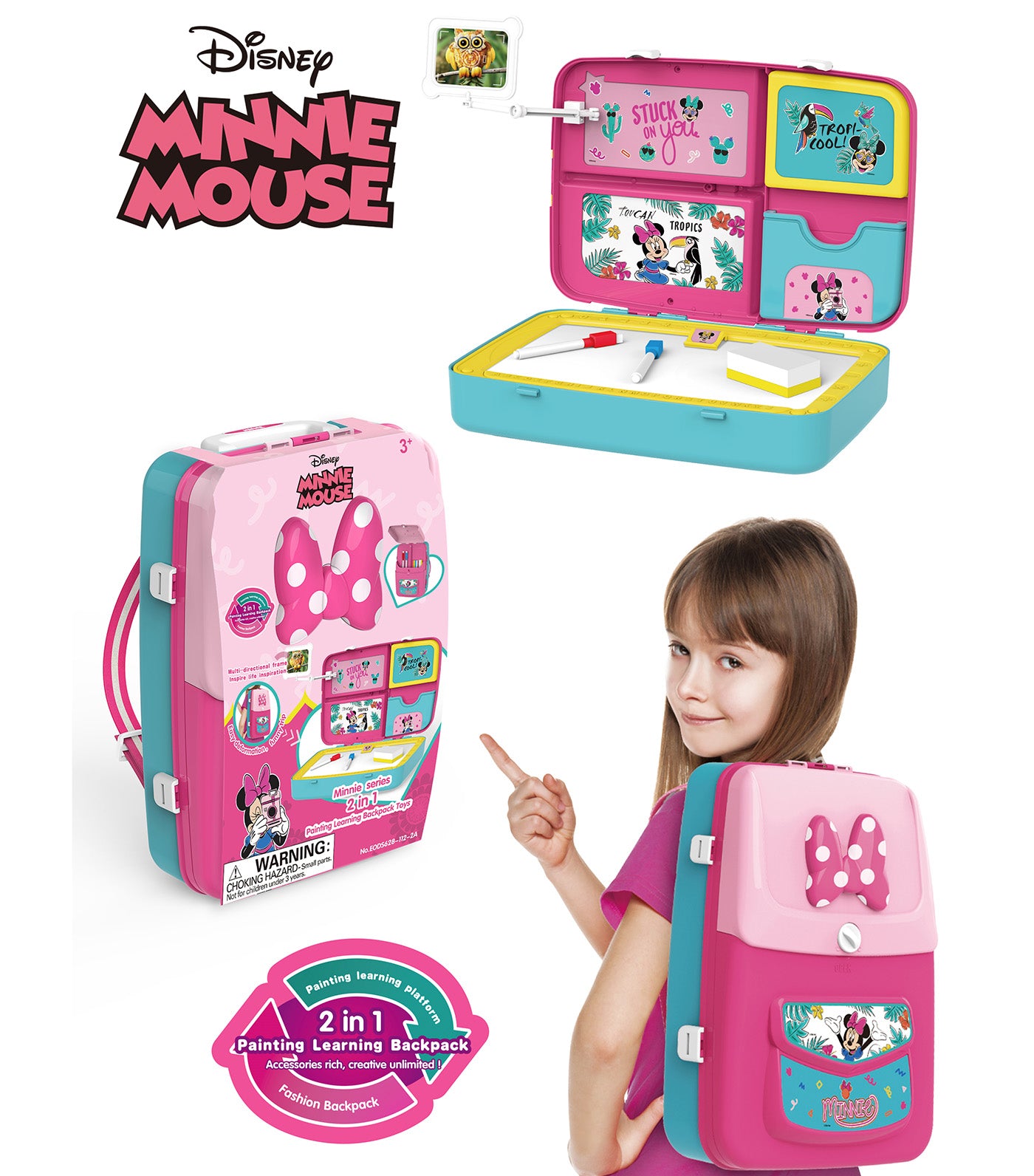 Minnie Drawing Backpack Set
