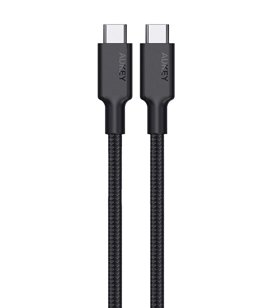 AUKEY CB-CD21 100W USB 3.1 Type C To Type C Cable Android Apple Macbook 4K 10gbps Black