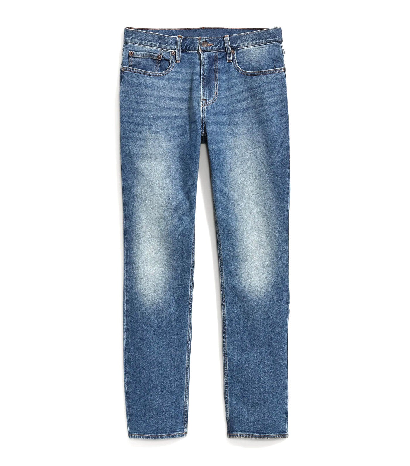 Straight Built-In Flex Jeans for Men Light Wash with Tint