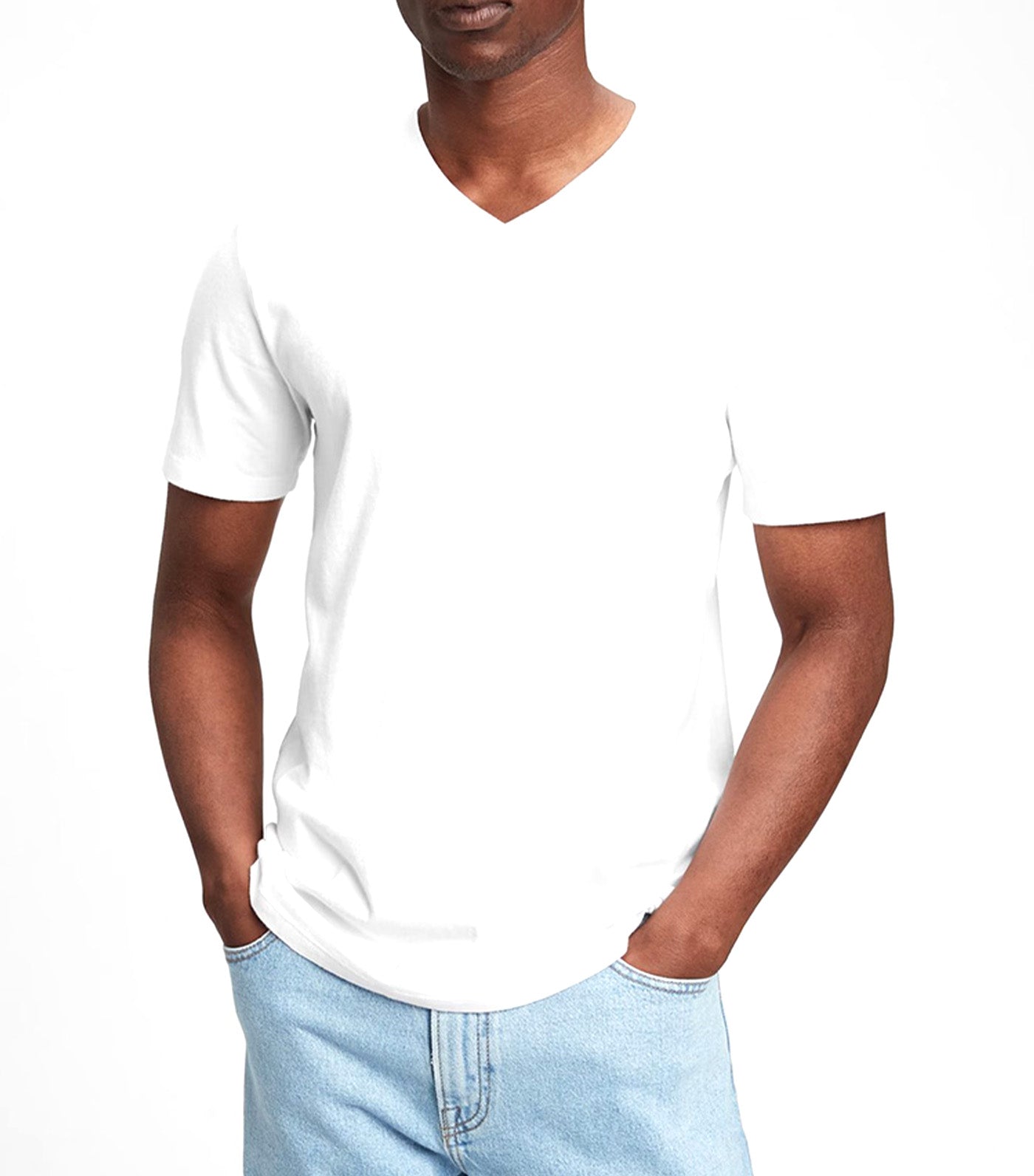 Cotton Classic V T-Shirt Optic White 3