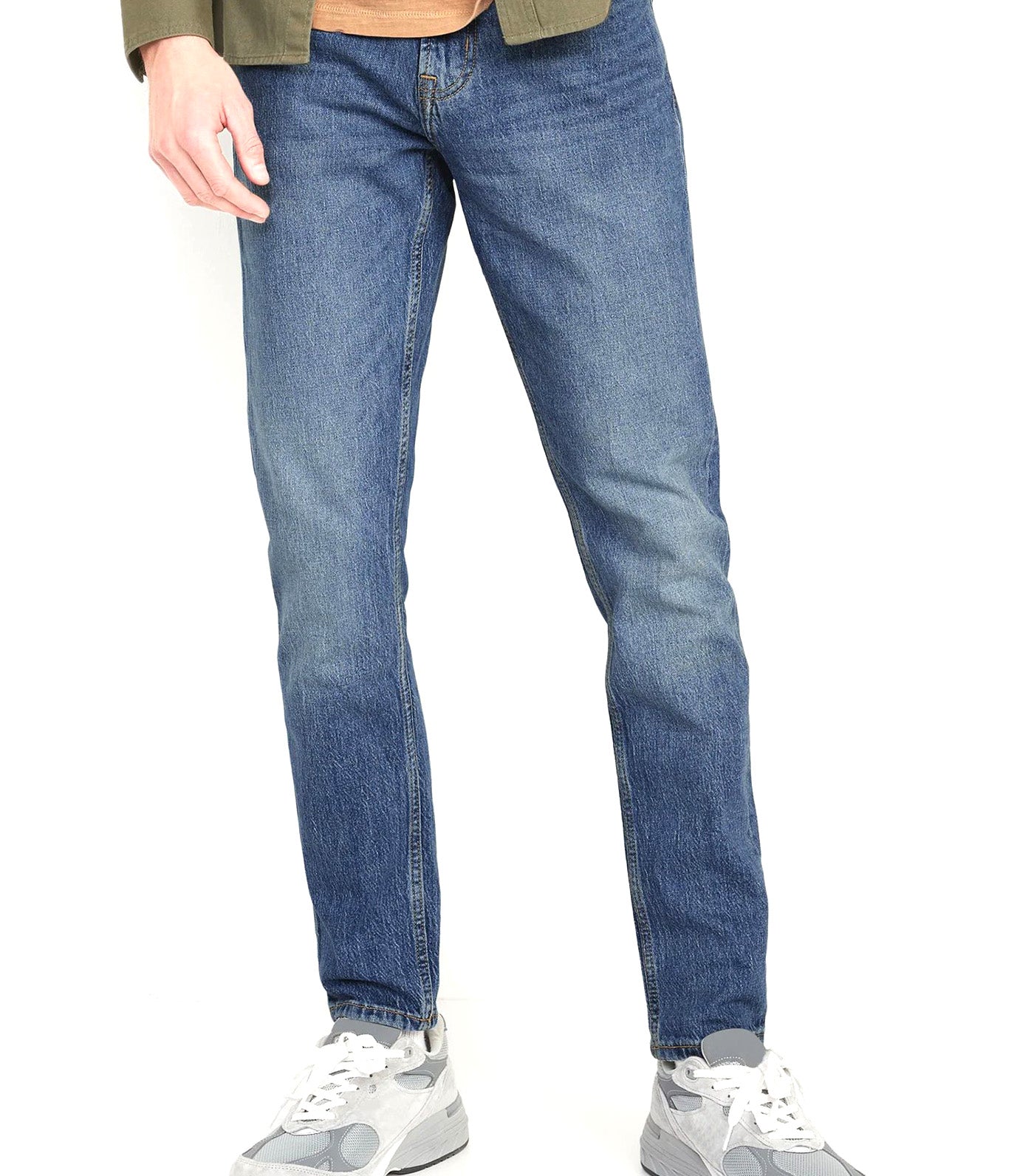 Relaxed Slim Taper Built-In Flex Jeans for Men Medium