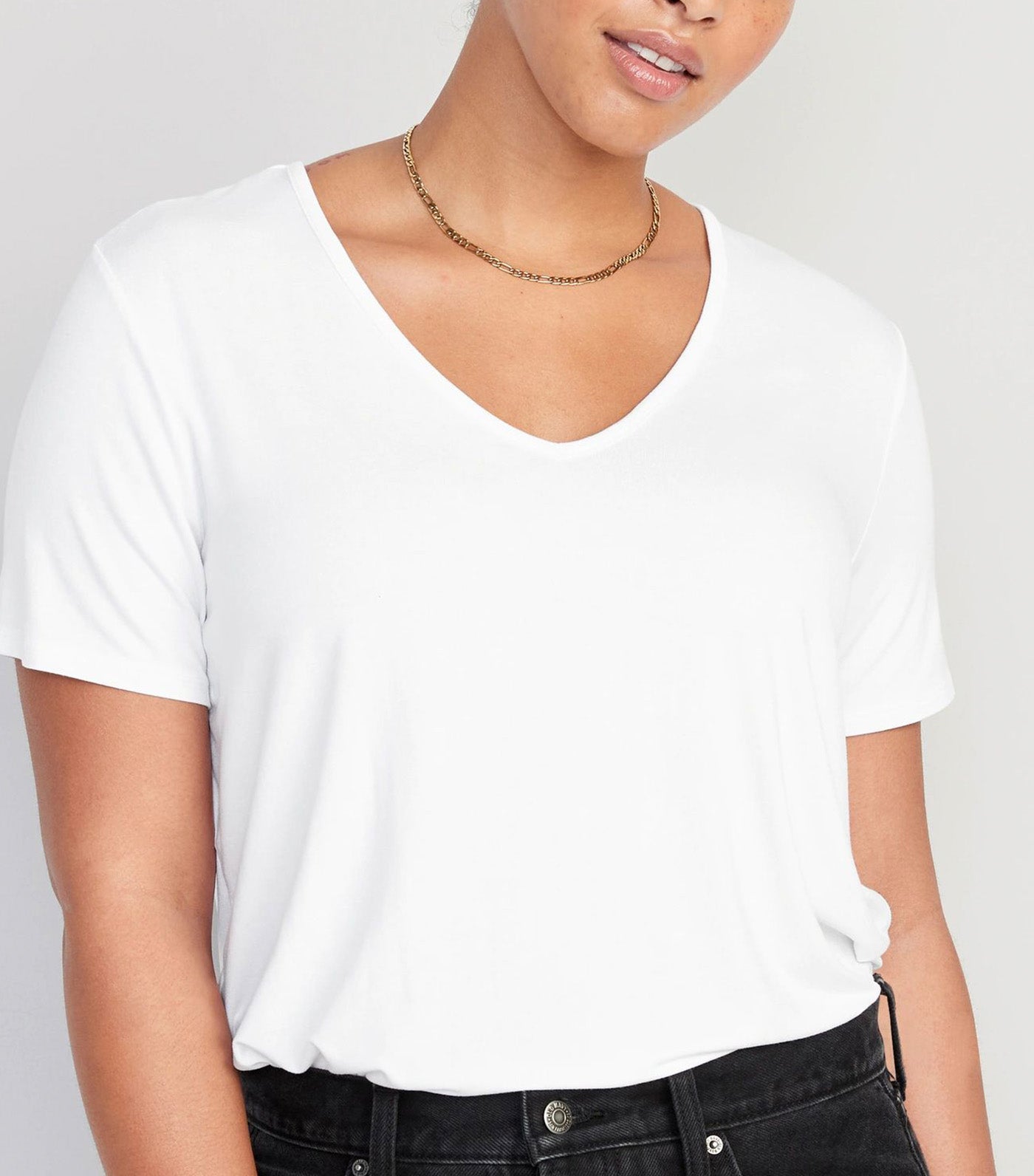 Luxe V-Neck T-Shirt for Women Calla Lily 451