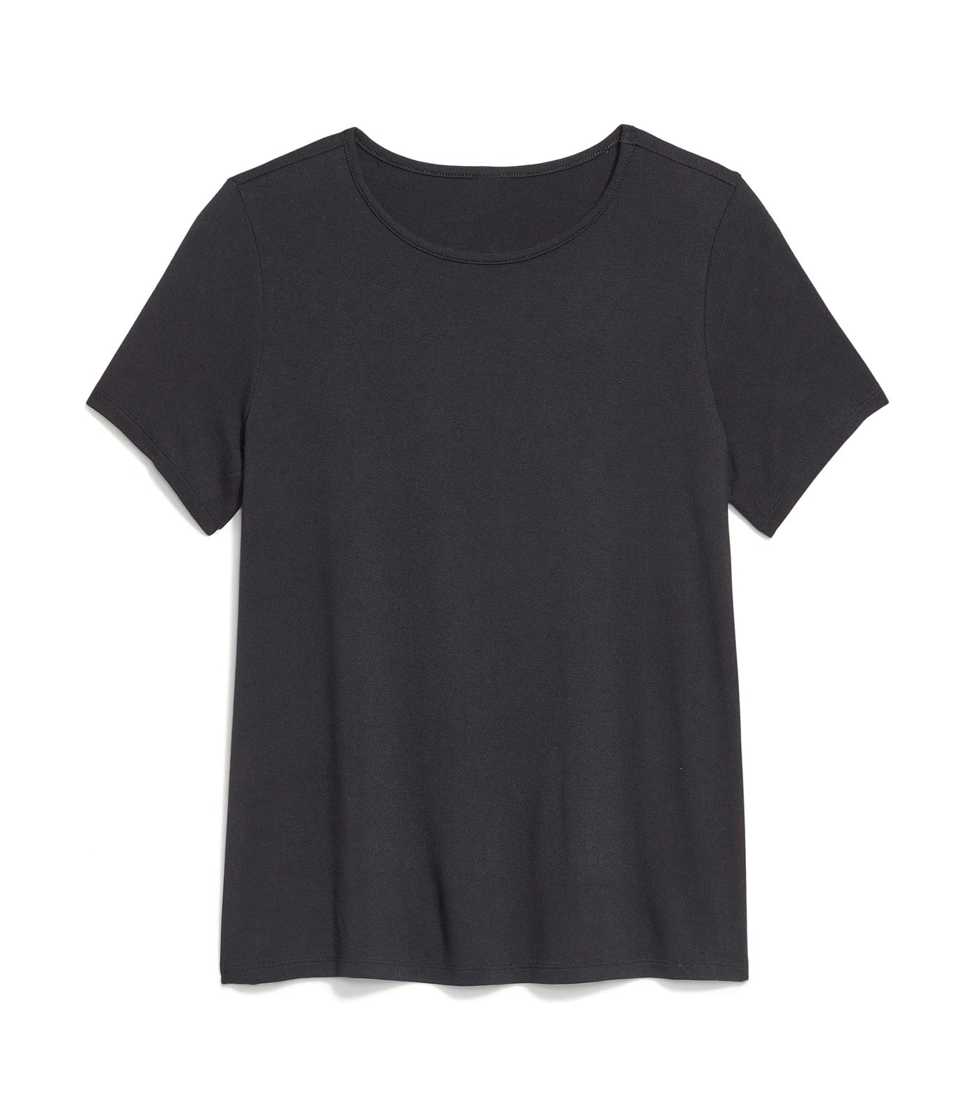 Luxe Crew-Neck T-Shirt for Women Black Jack