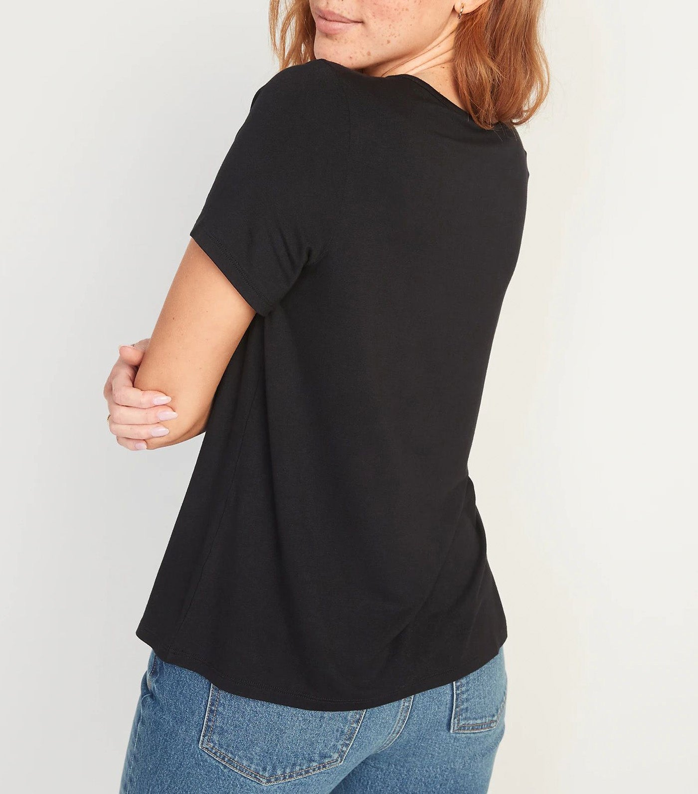 Luxe Crew-Neck T-Shirt For Women Black Jack