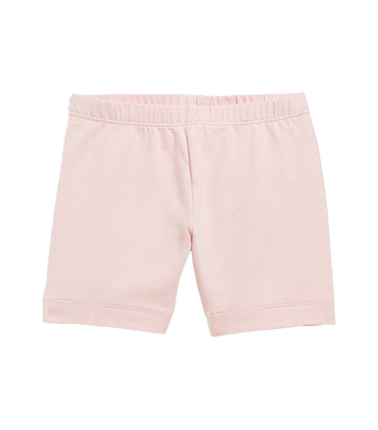 Jersey-Knit Biker Shorts for Toddler Girls Pink Bamboo