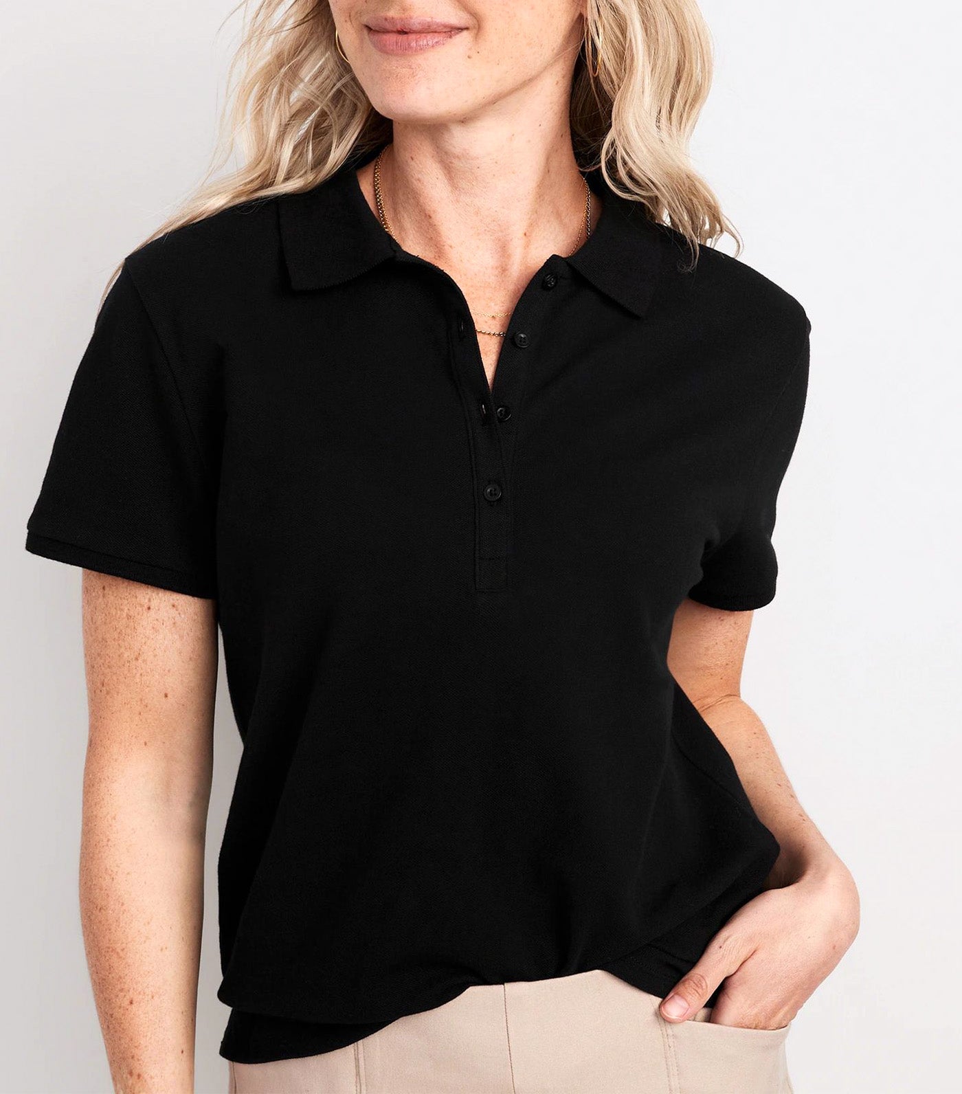 Uniform Pique Polo for Women Black Jack