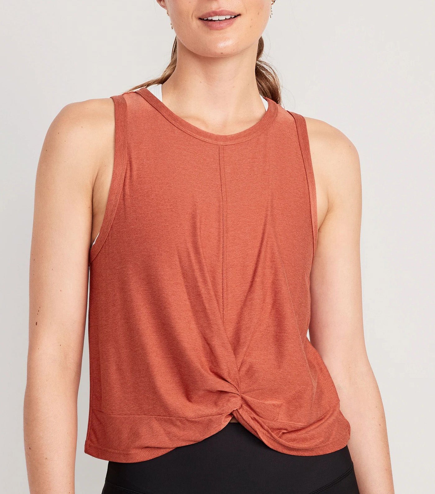 Sleeveless Cloud 94 Soft Twist-Front Cropped Top for Women Mineral Rogue