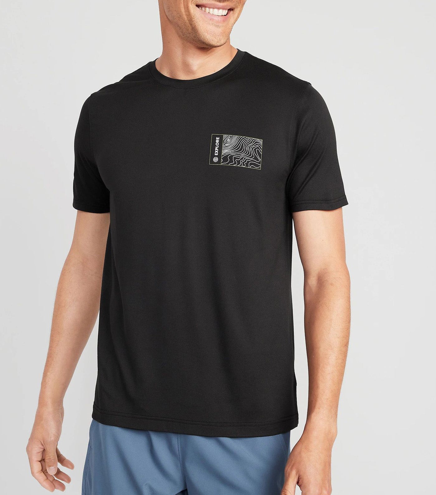 Cloud 94 Soft Go-Dry Cool Graphic T-Shirt for Men Black Jack