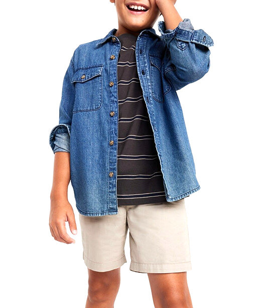 Twill Non-Stretch Jogger Shorts for Boys (Above Knee) A Stones Throw