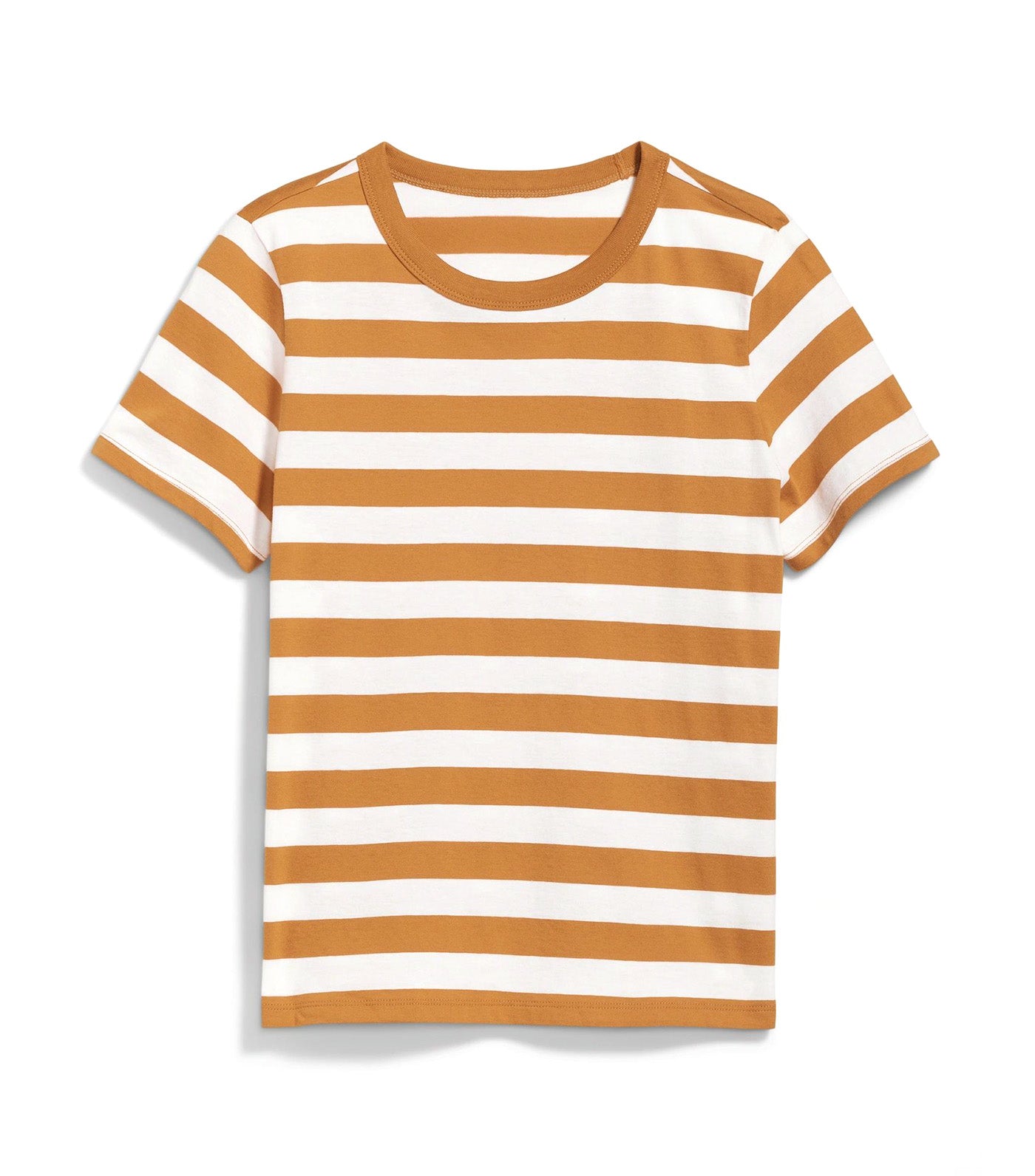 EveryWear Striped T-Shirt for Women Earth Brown Stripe
