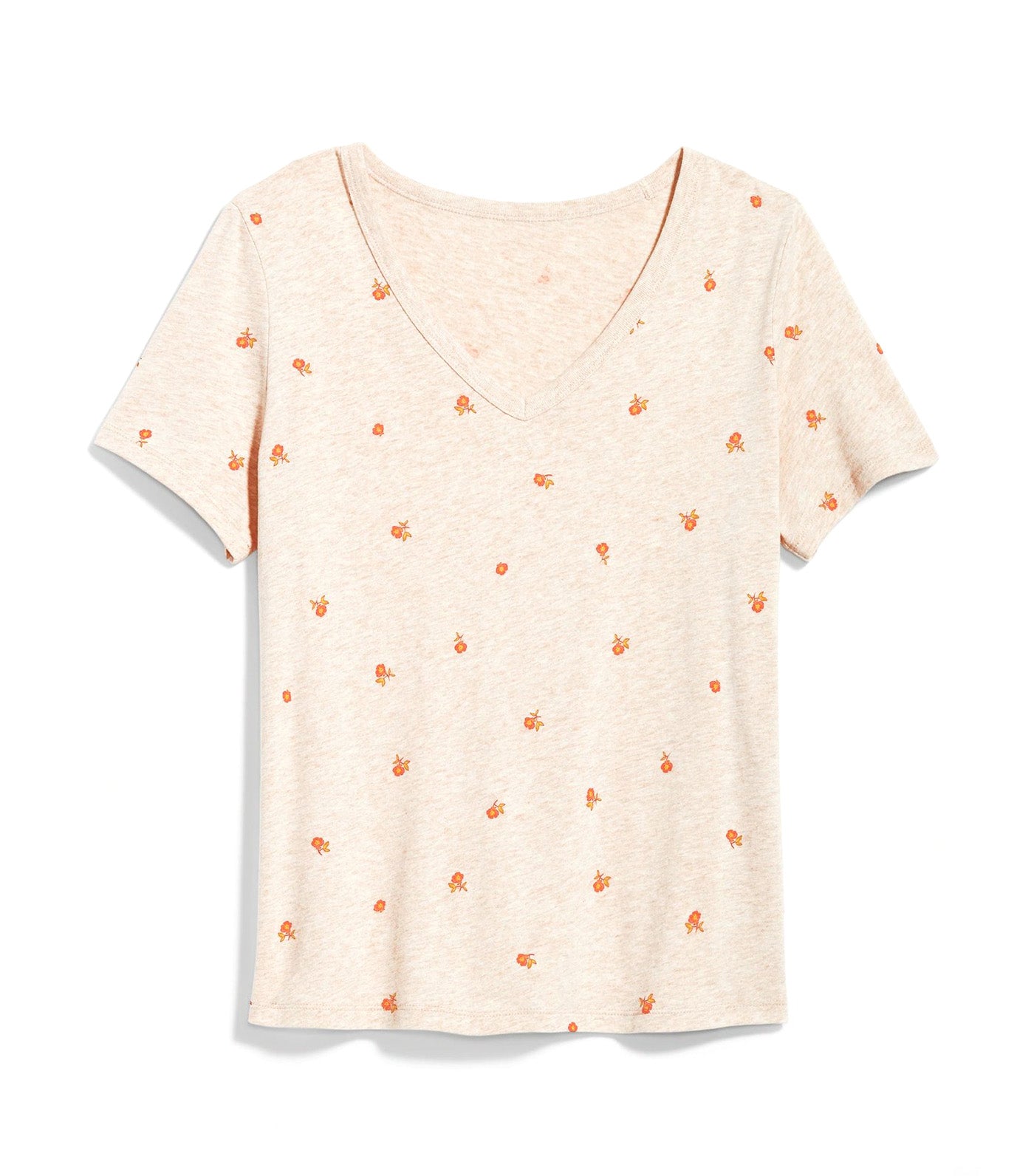 EveryWear V-Neck Printed T-Shirt for Women May Flowers