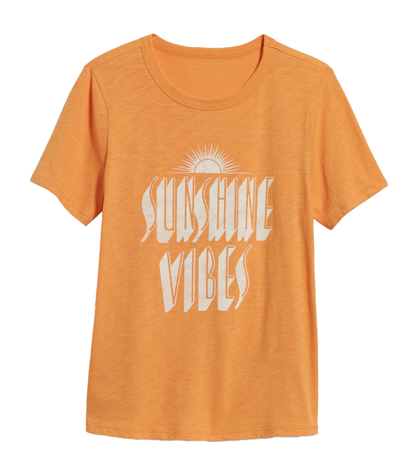 EveryWear Slub-Knit Graphic T-Shirt for Women Wild Papaya