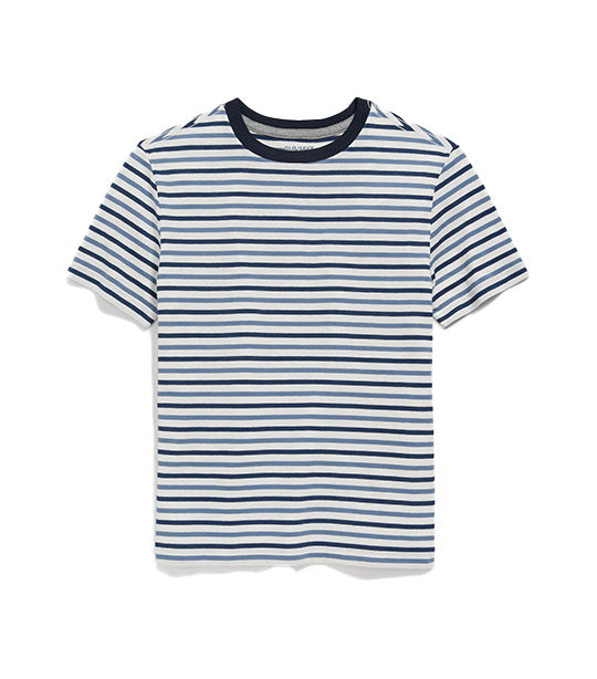 Softest Short-Sleeve Striped T-Shirt for Boys Blue/White Stripe