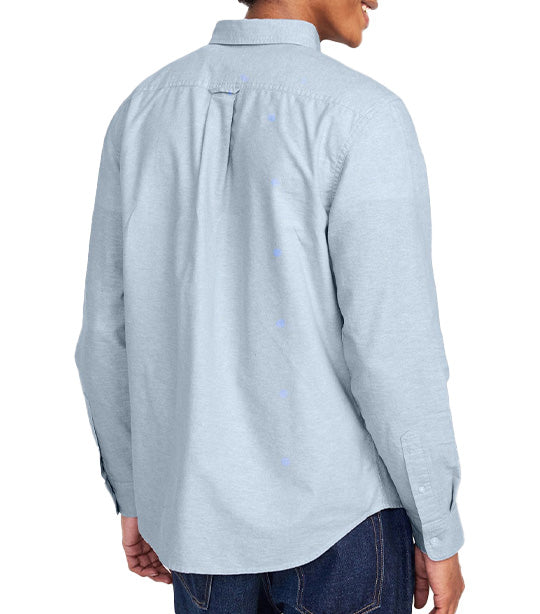 Regular-Fit Non-Stretch Everyday Oxford Shirt for Men Hue Blue