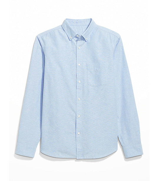 Regular-Fit Non-Stretch Everyday Oxford Shirt for Men Hue Blue