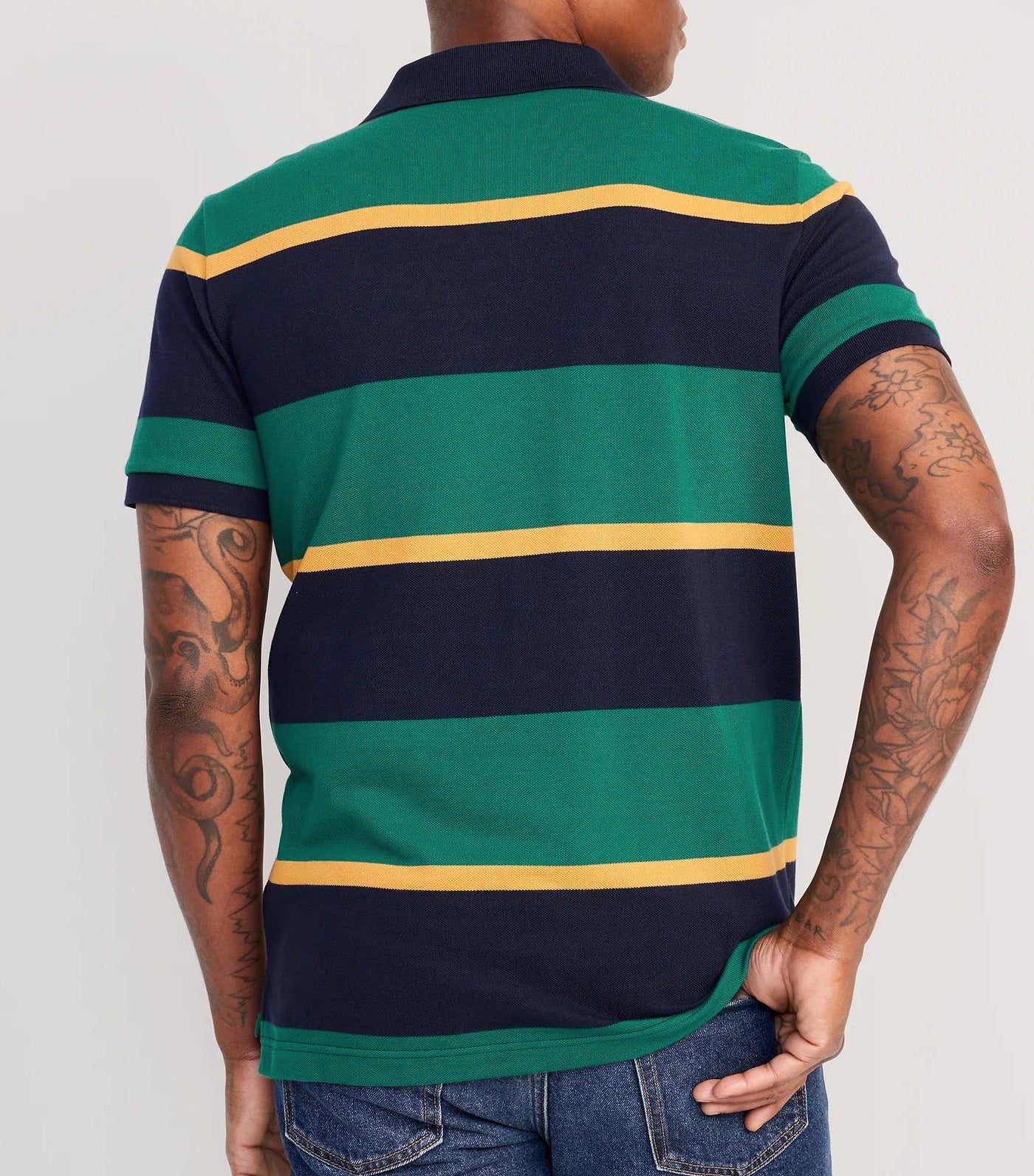 Classic Fit Pique Polo for Men Rugby Green